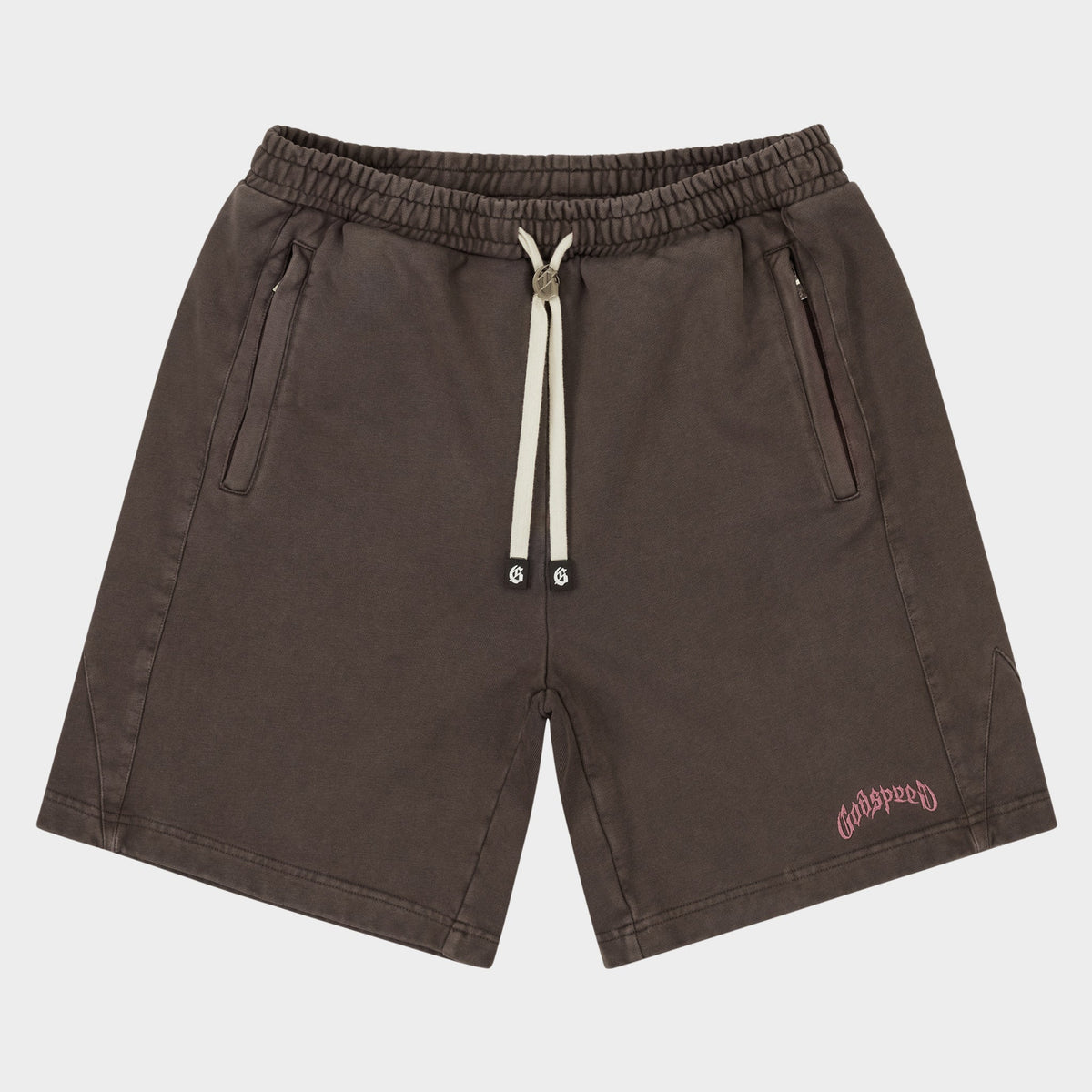 Godspeed Vital Short Set (Brown Wash - Pink Logo)