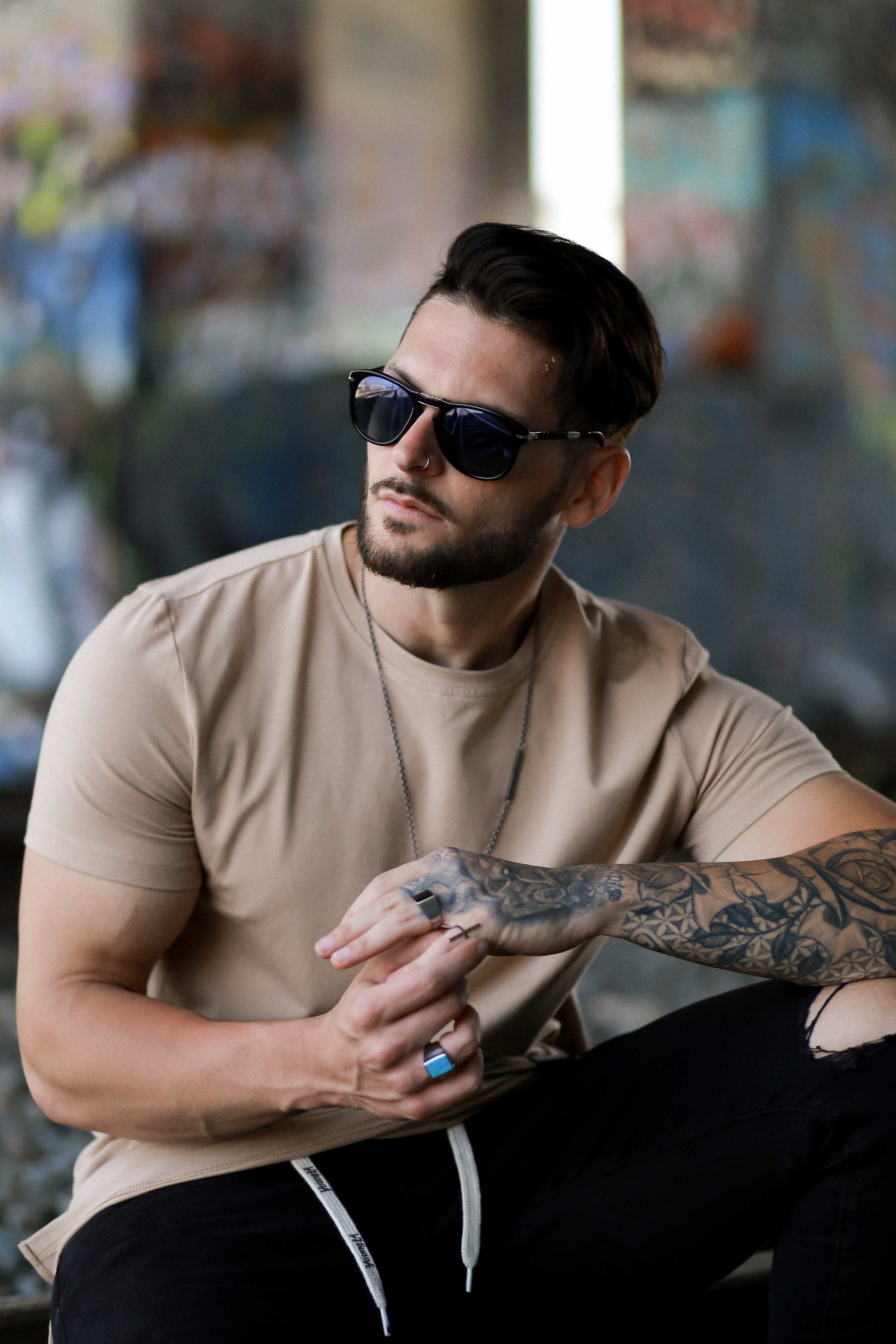 YoungLA 411 Perfect Tee - Straight Bottom Khaki