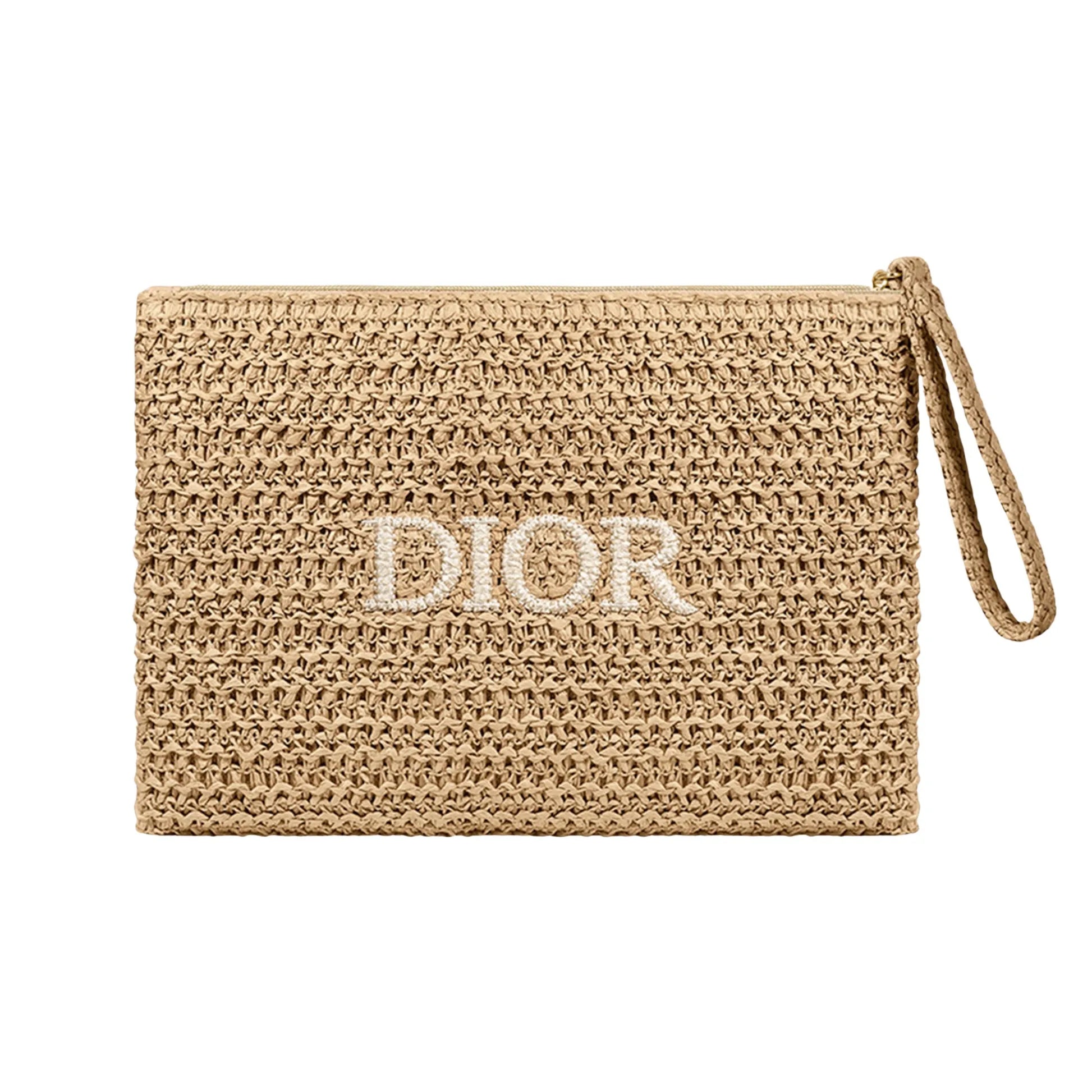 Dior Raffia Clutch