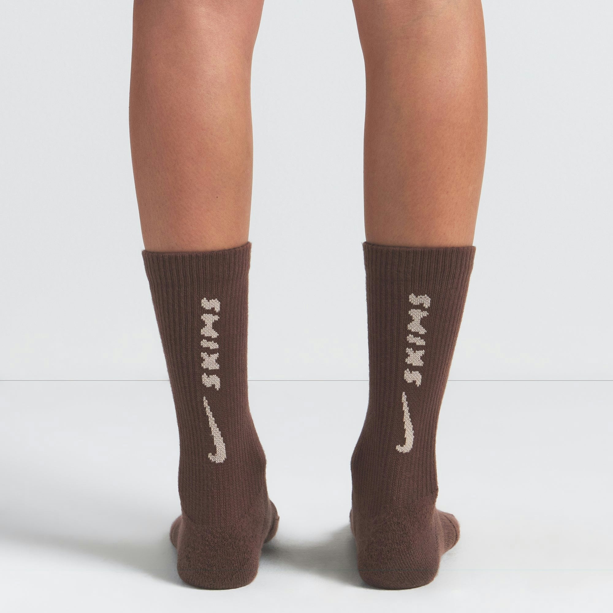 Skims Nikeskims Accessories Dri-Fit Crew Sock 3-Pack Dark Sepia Multi