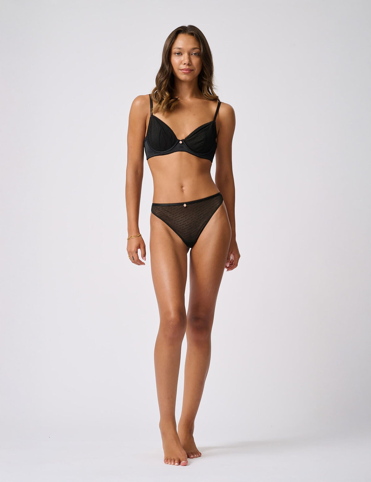 Ted Baker Irene Sheer Branded Mesh Thong Women's