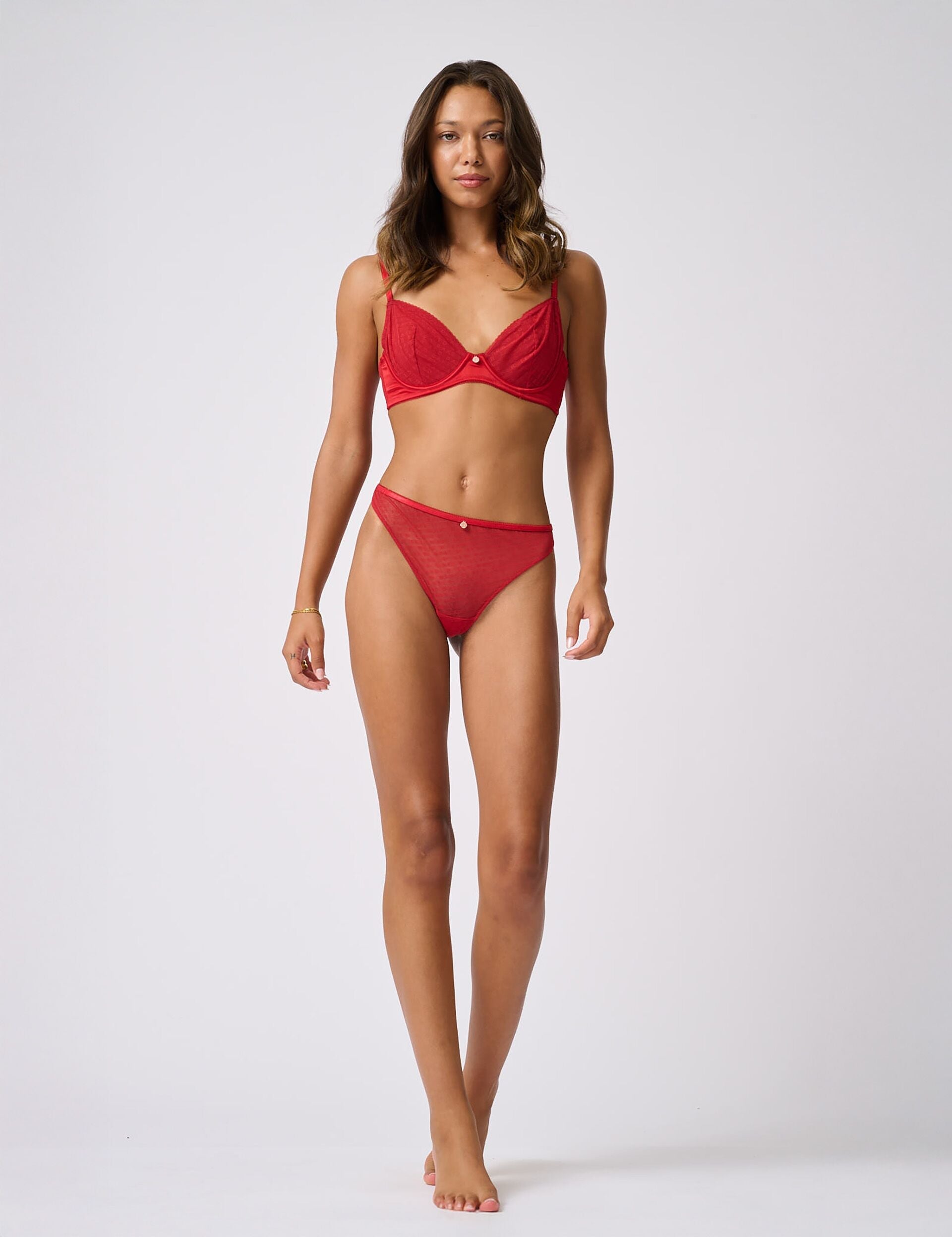 Ted Baker Irene Sheer Branded Mesh Thong Women's