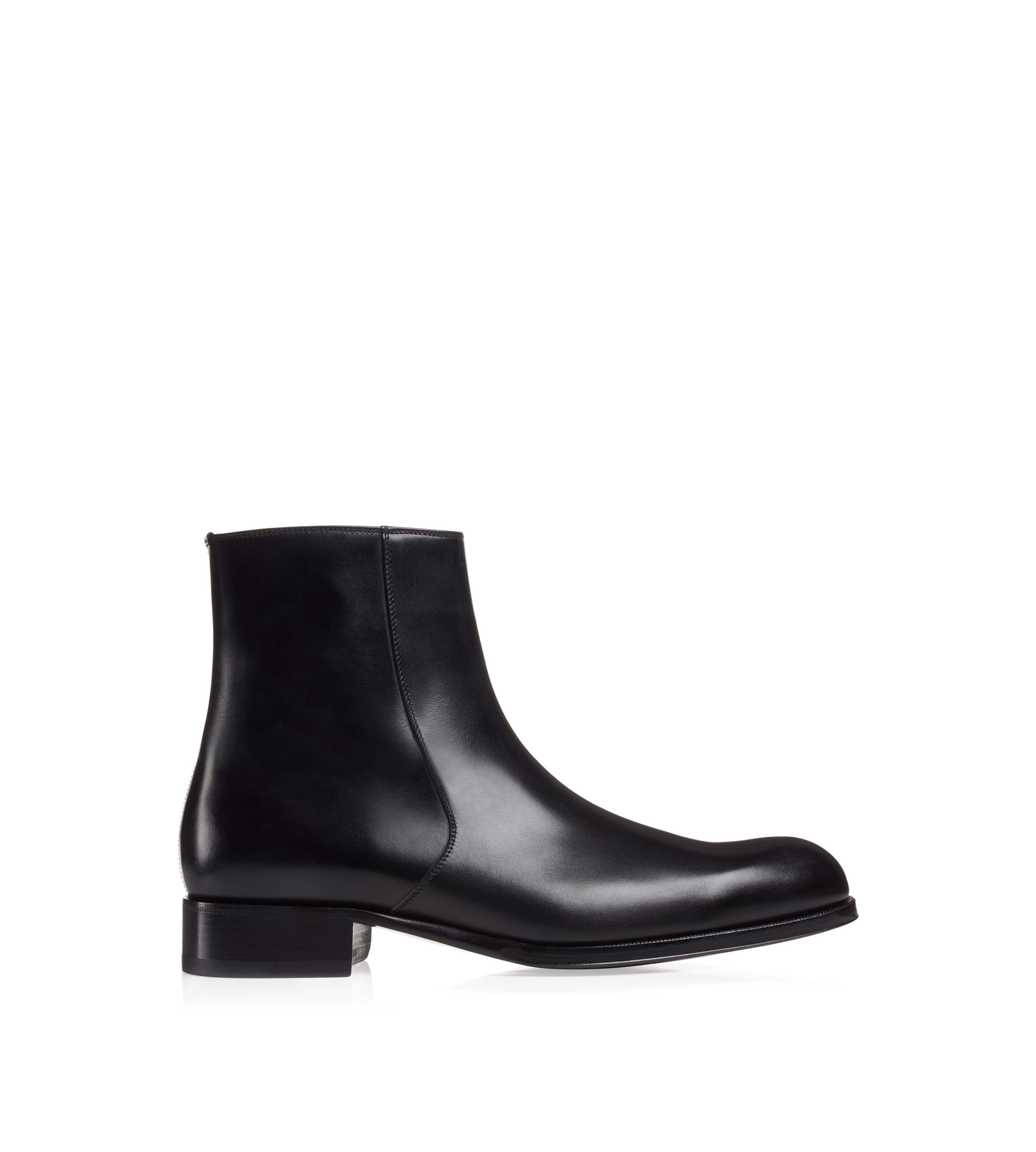 Tom Ford Burnished Leather Edgar Zip Boot