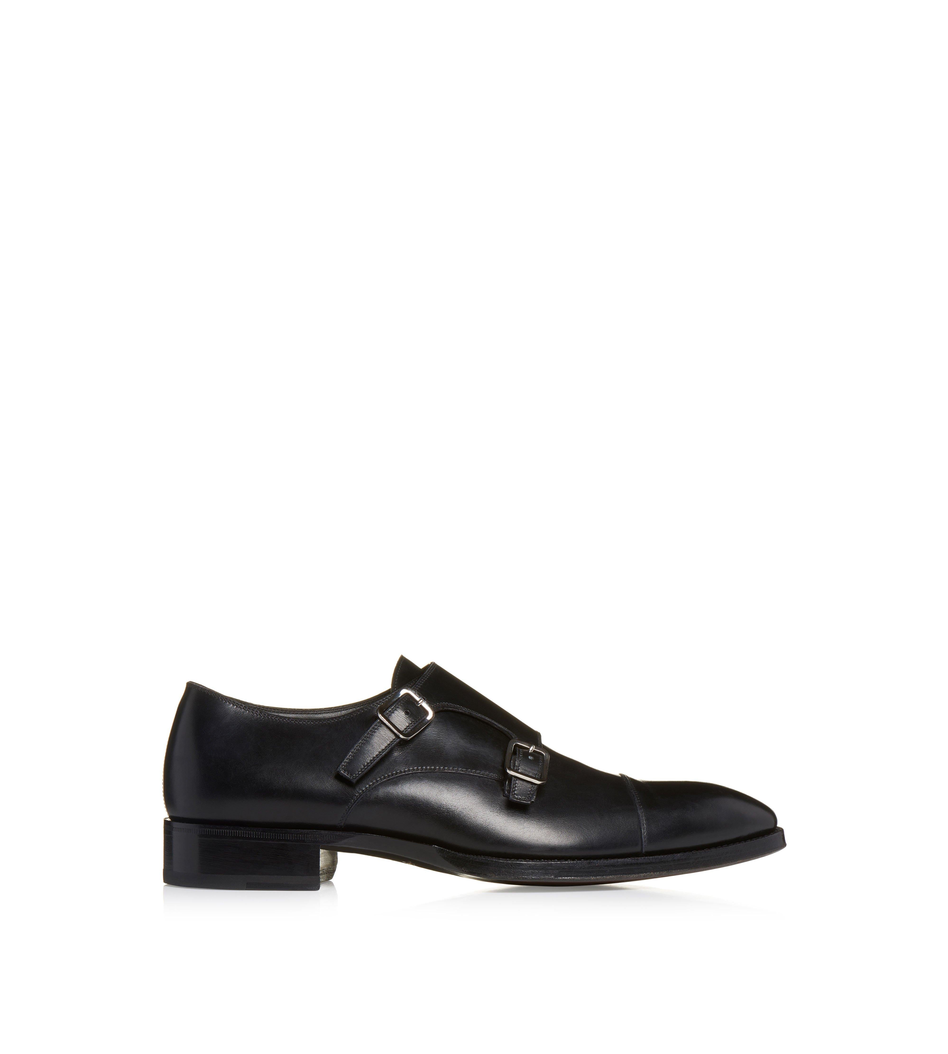 Tom Ford Burnished Leather Elkan Monk Strap