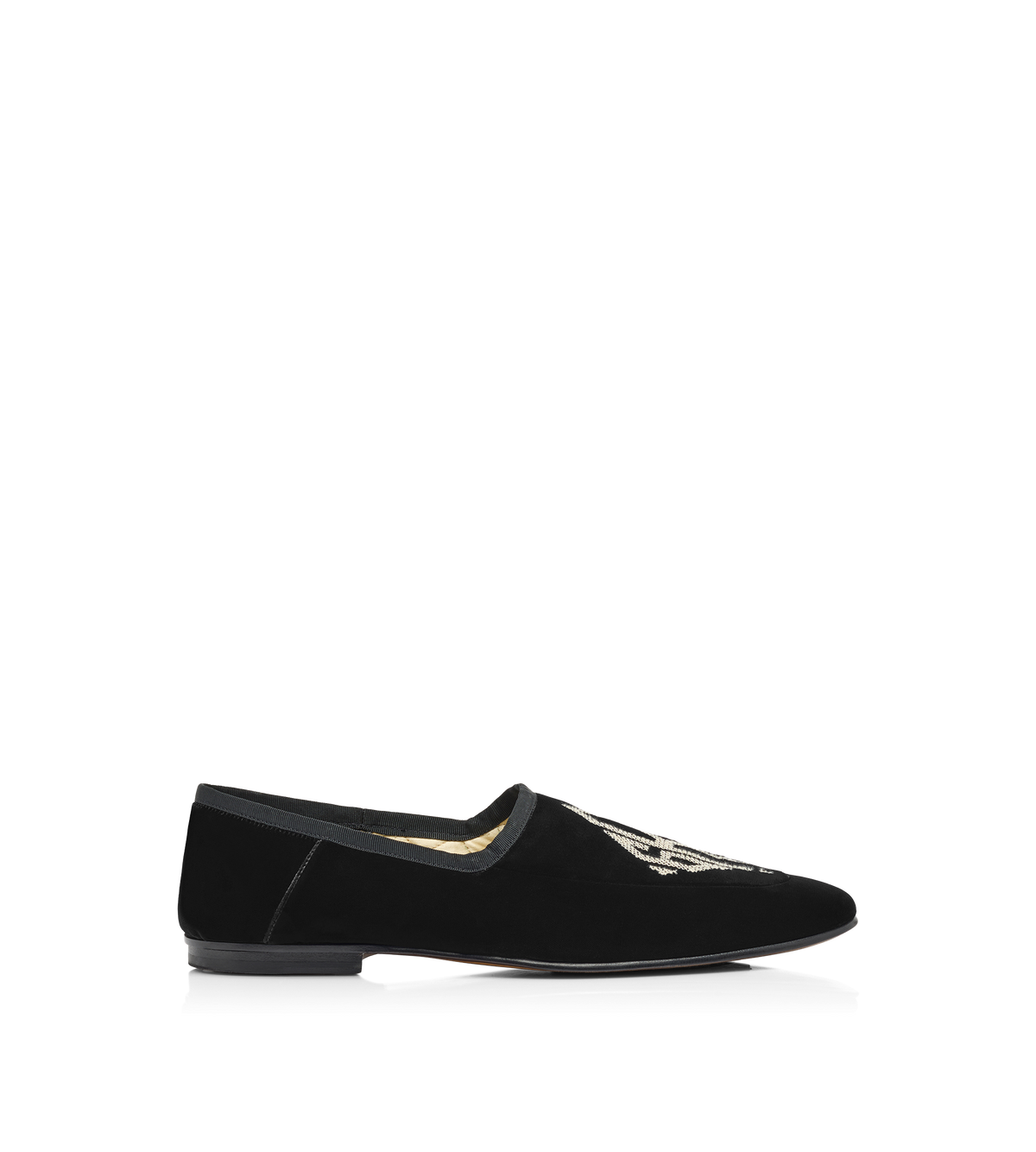 Tom Ford Embroidered Velvet Steven Slipper