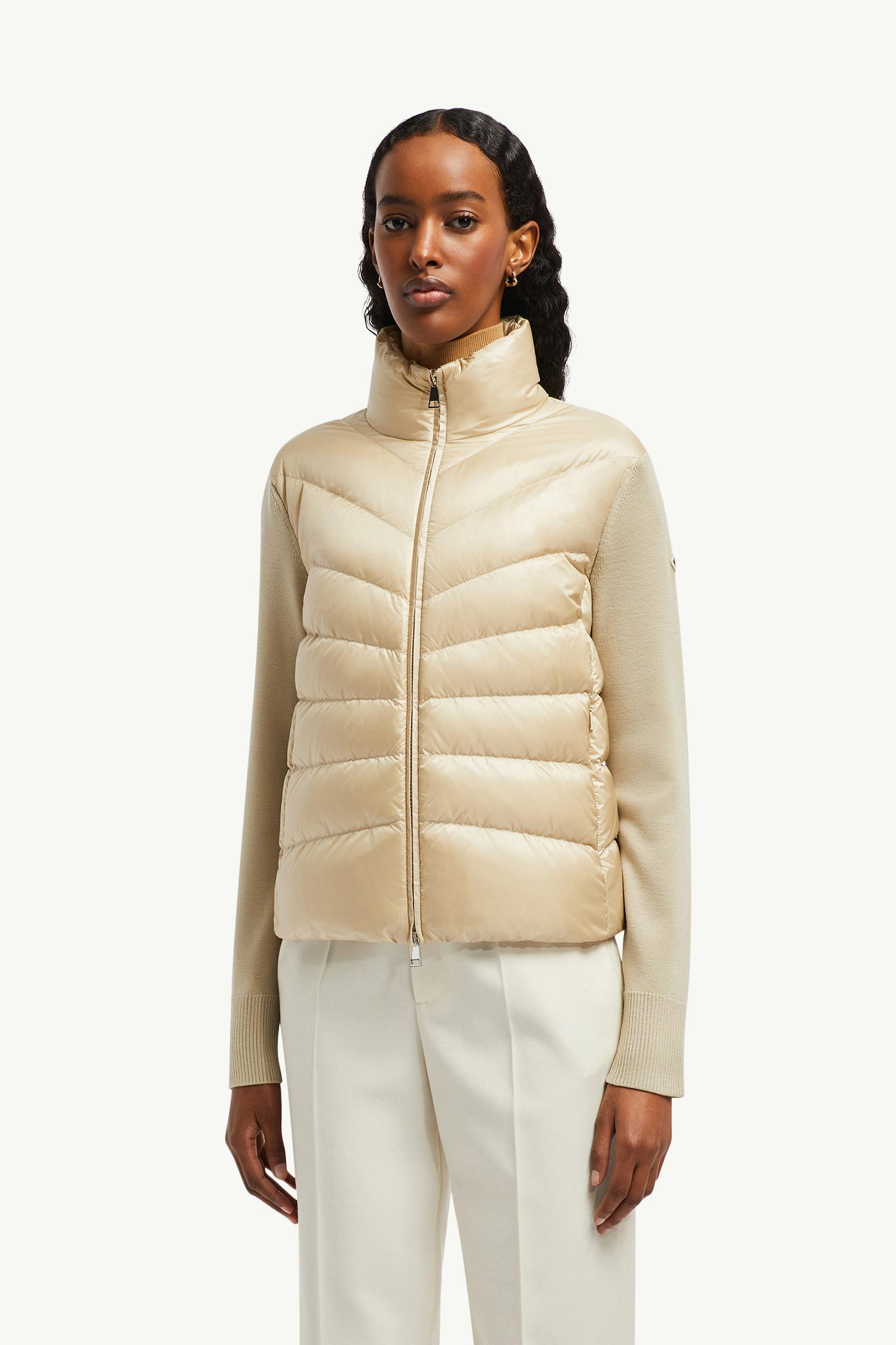 Moncler Padded Wool Cardigan Beige Beige