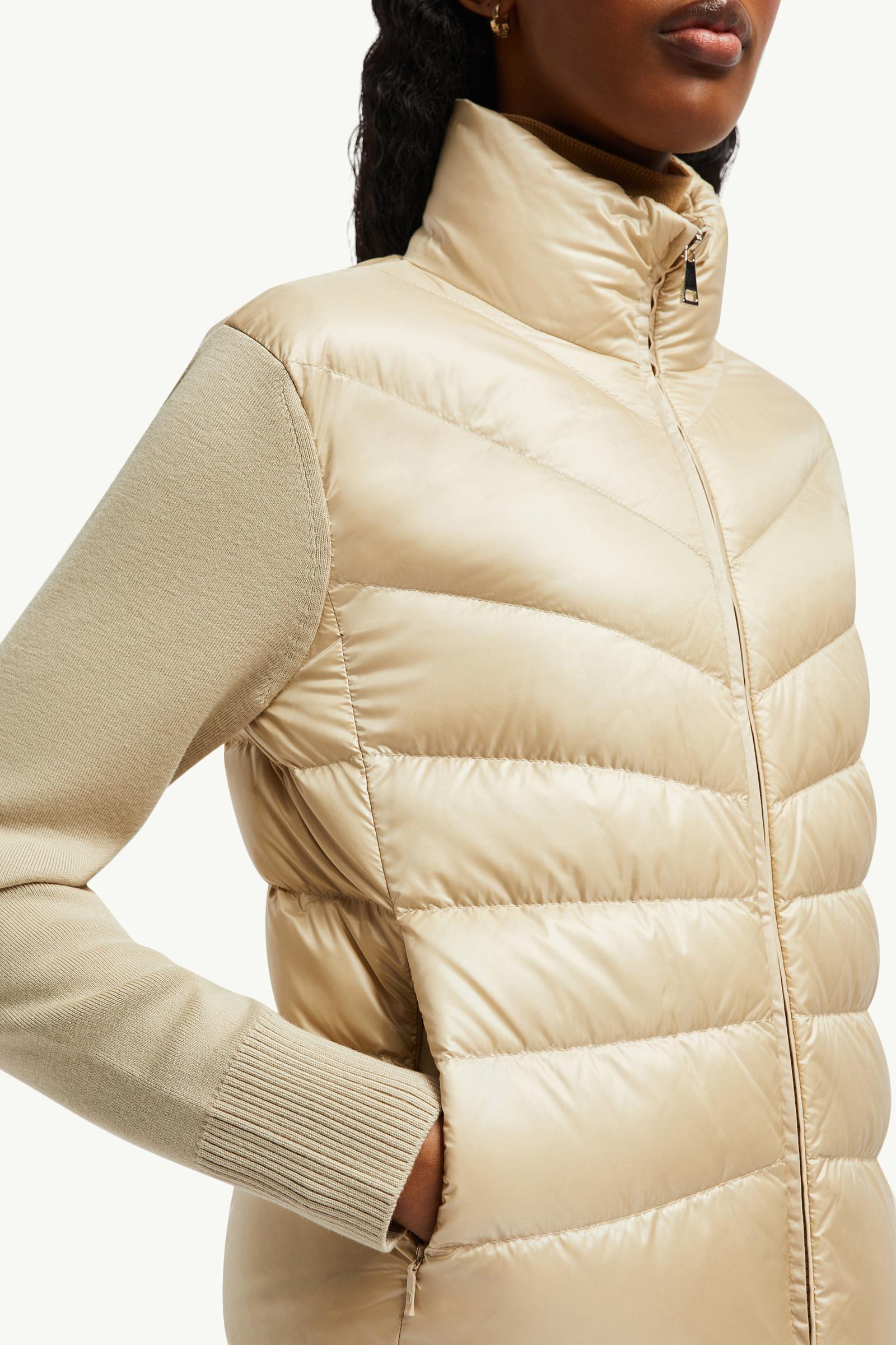 Moncler Padded Wool Cardigan Beige Beige