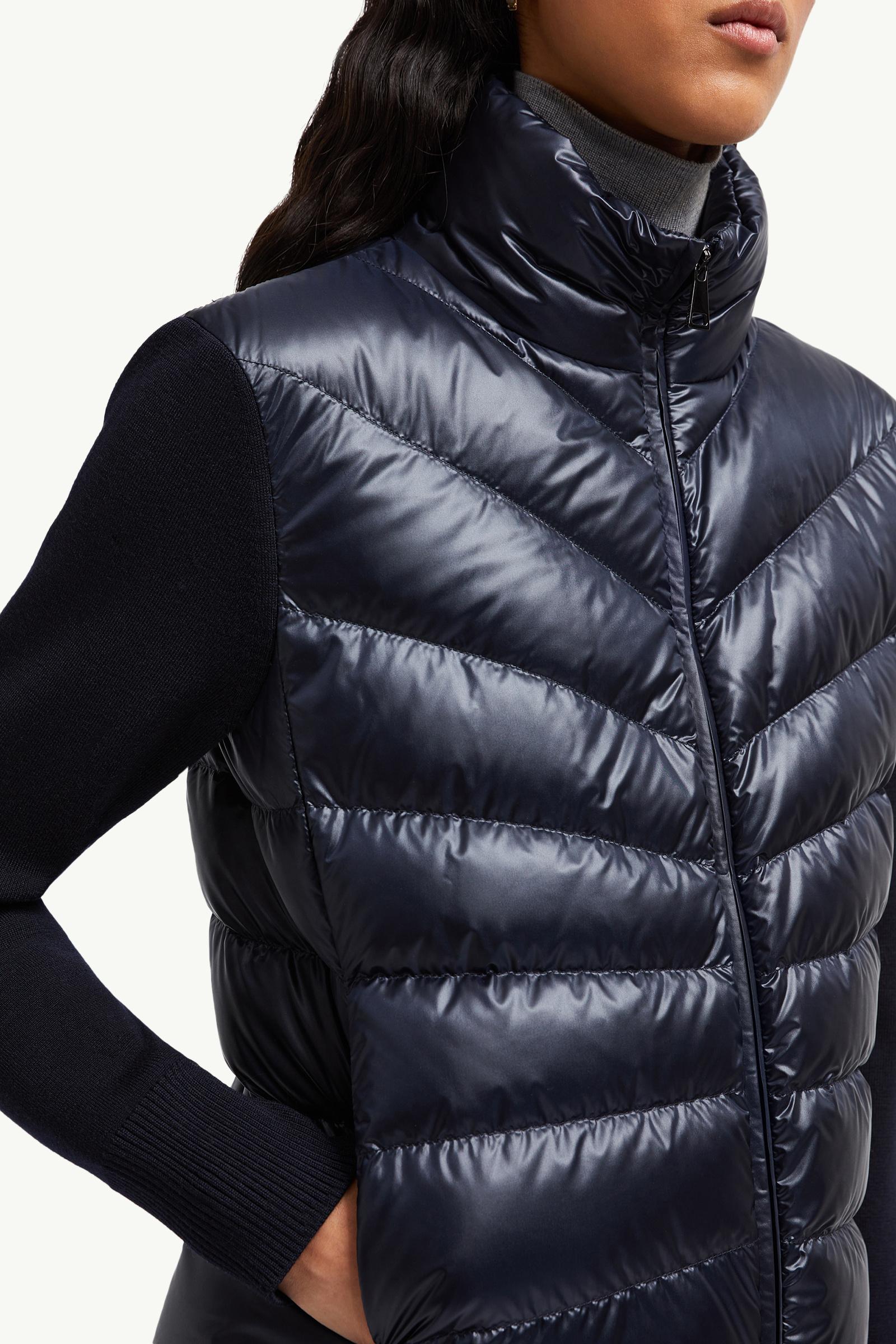 Moncler Padded Wool Cardigan Navy Blue Navy Blue