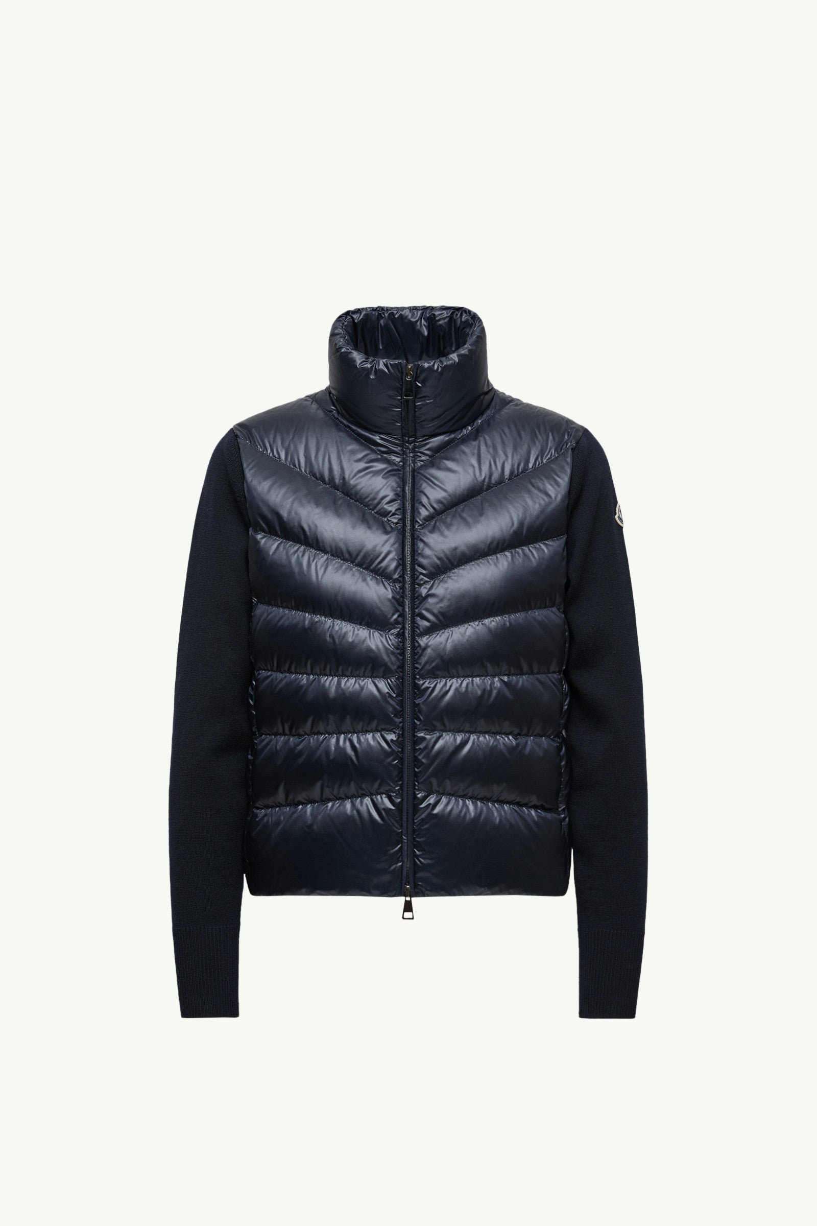 Moncler Padded Wool Cardigan Navy Blue Navy Blue