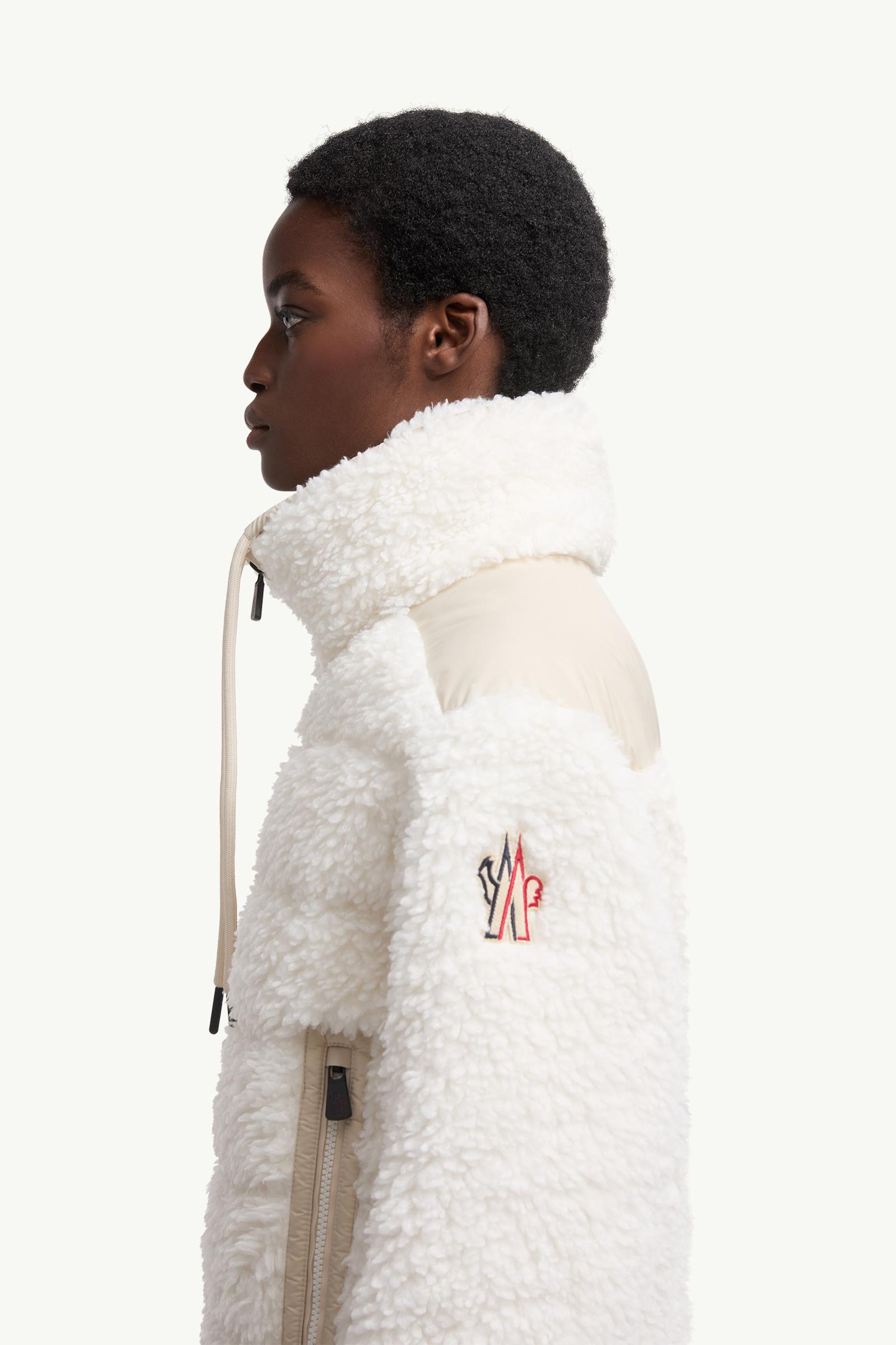 Moncler Padded Teddy Zip-Up Cardigan White White