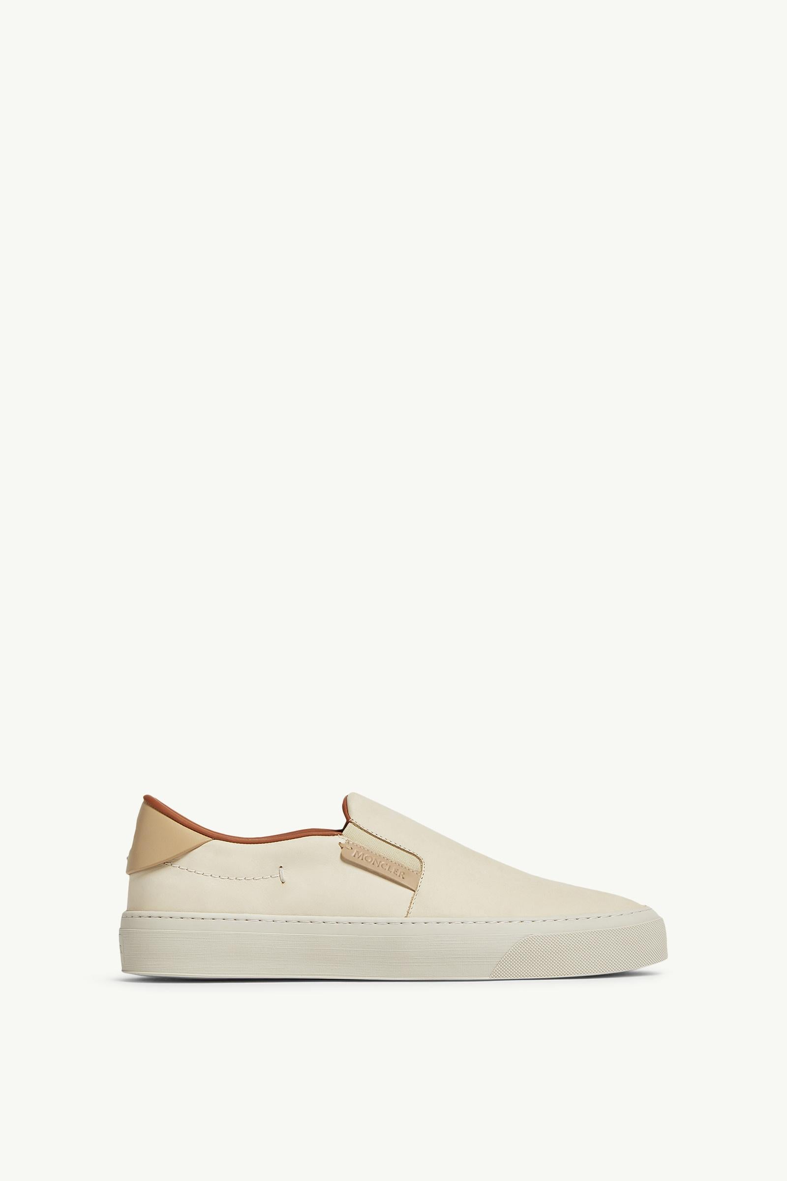 Moncler Monclub Leather Sneakers Light Beige