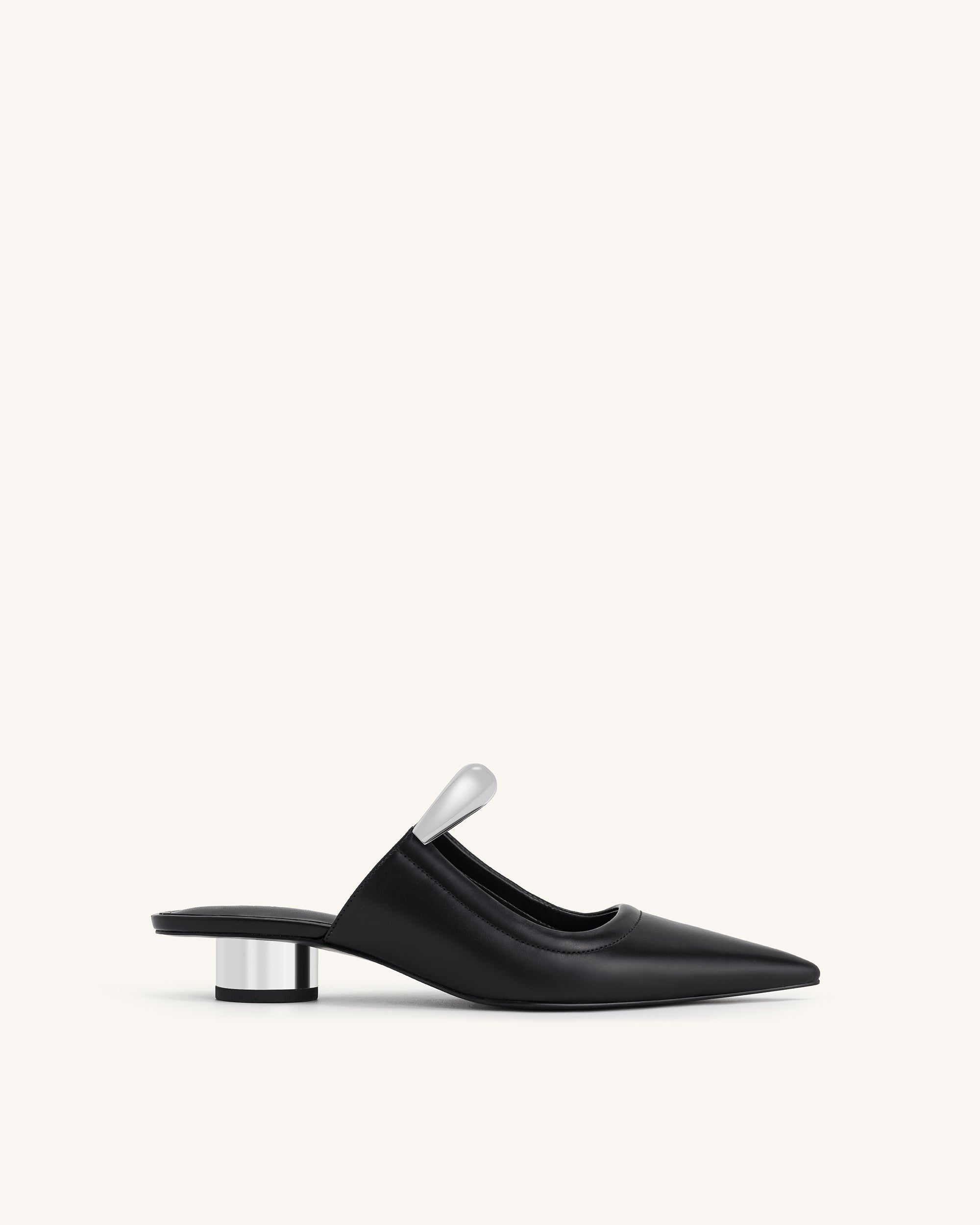 Jw Pei Helena Pierced Mules Black