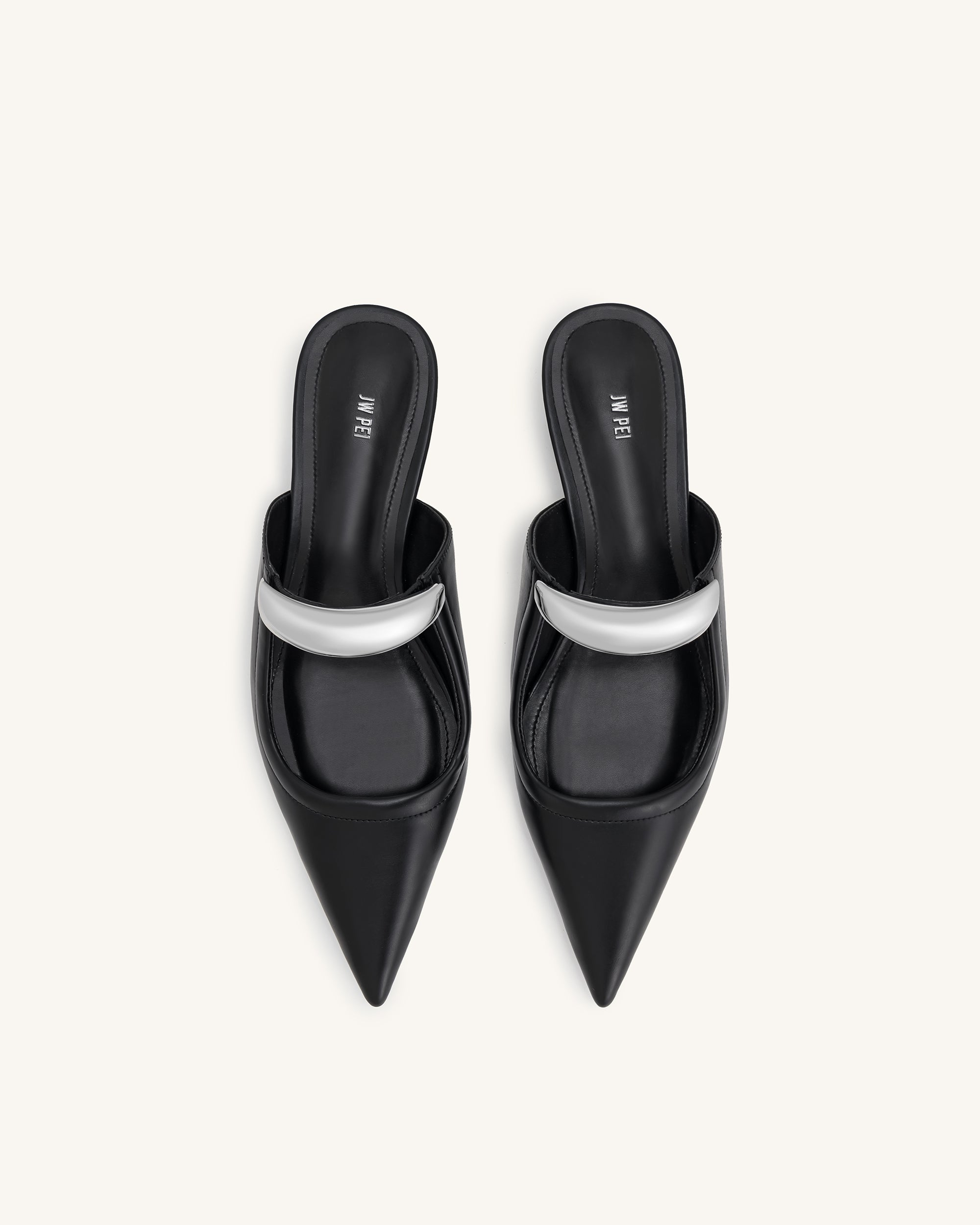 Jw Pei Helena Pierced Mules Black
