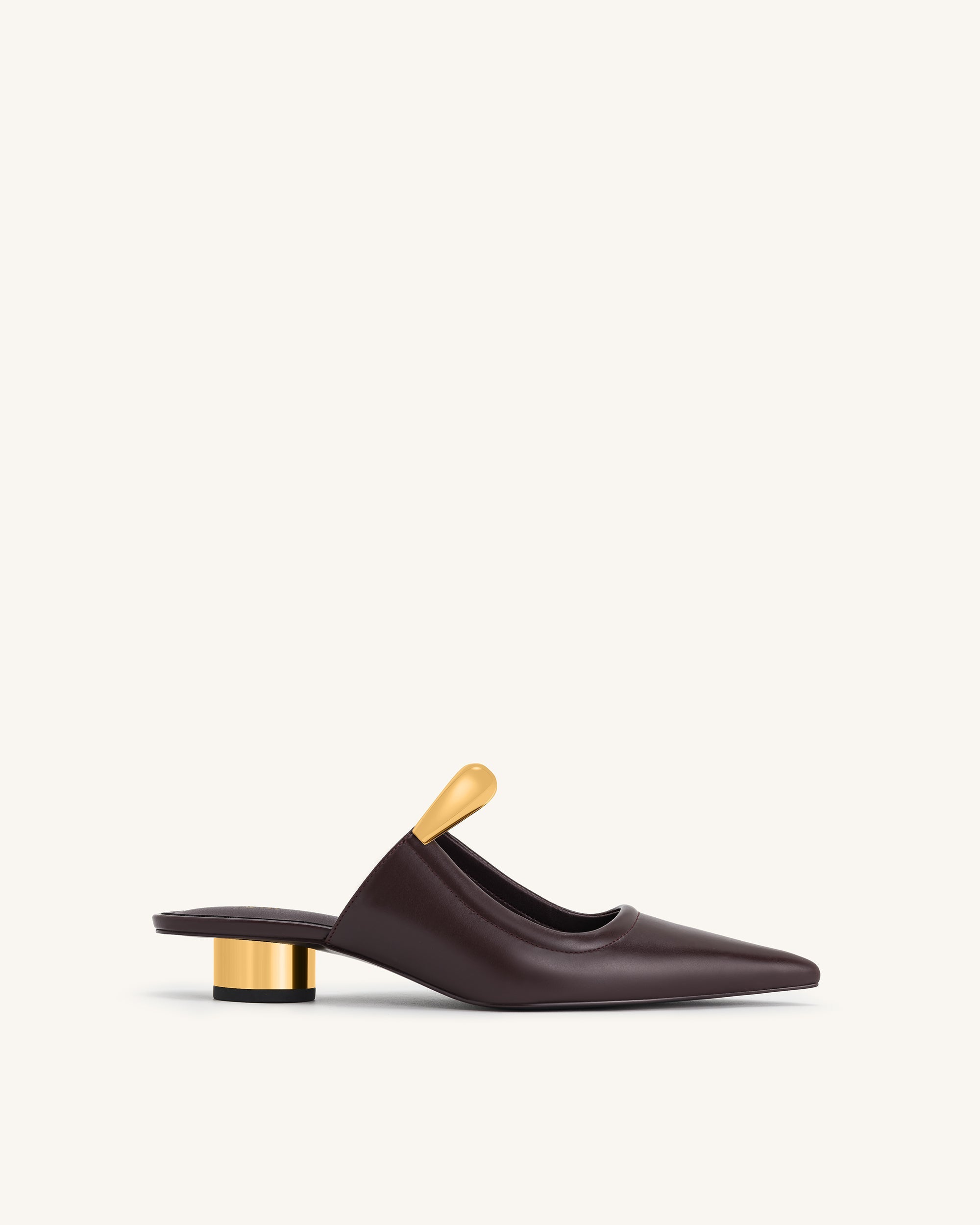 Jw Pei Helena Pierced Mules Claret Red