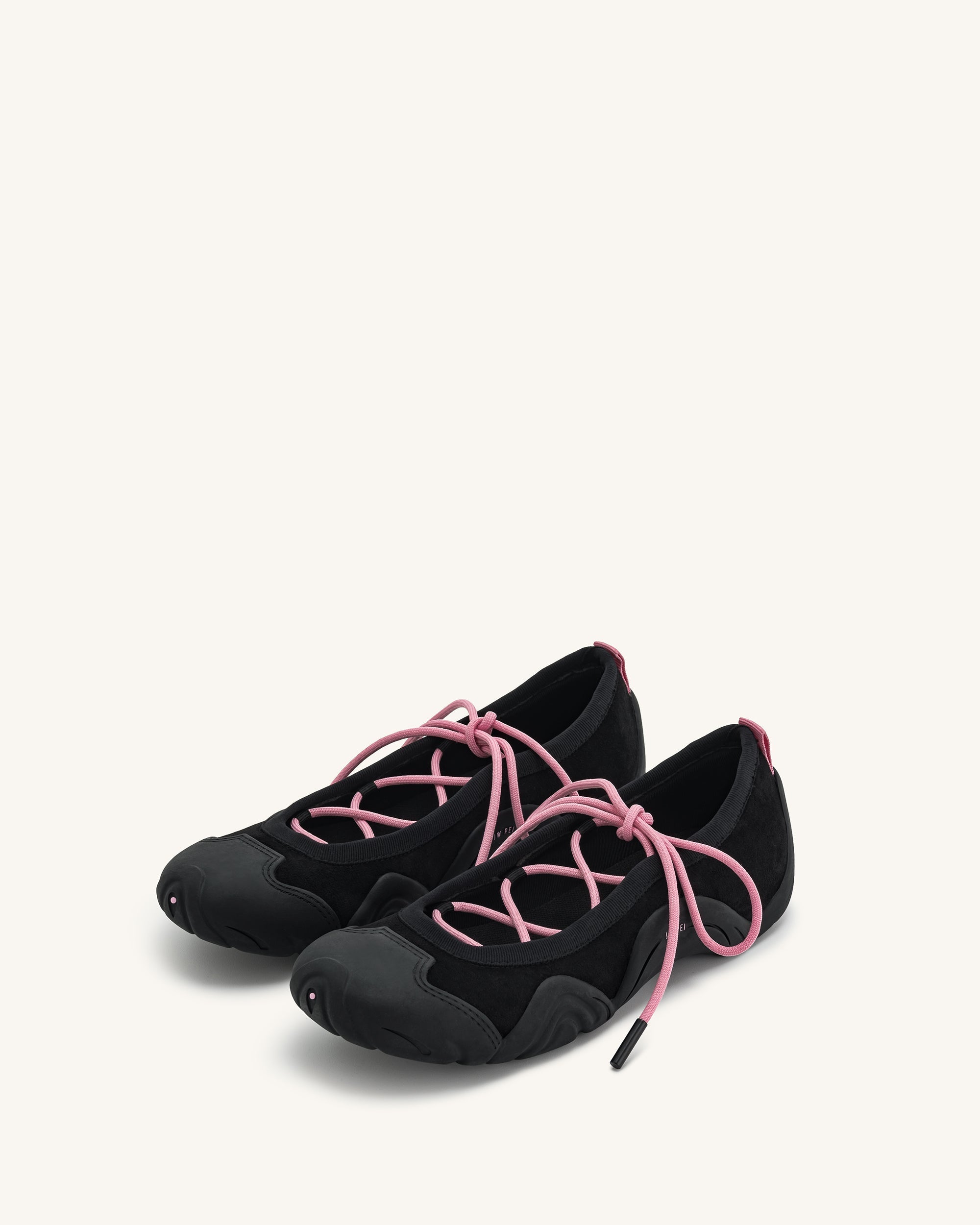 Jw Pei Caitlin Lace Up Ballerina Sneakers Black