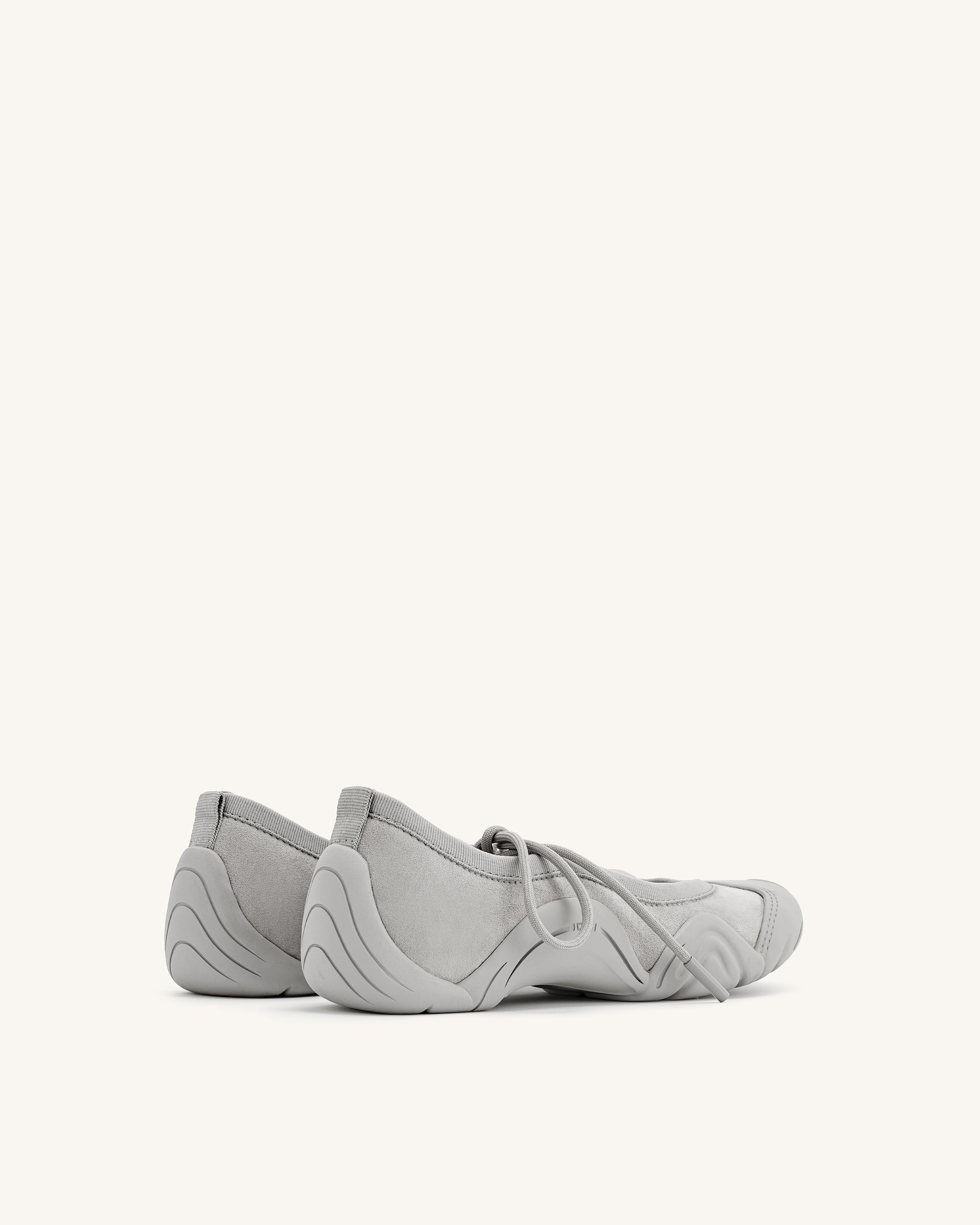 Jw Pei Caitlin Lace Up Ballerina Sneakers Grey