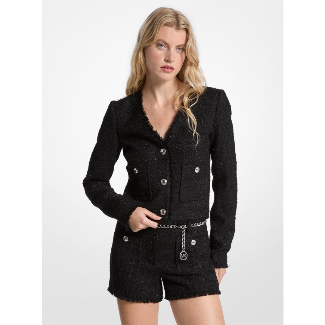 Michael Kors Eyelash Tweed Jacket BLACK