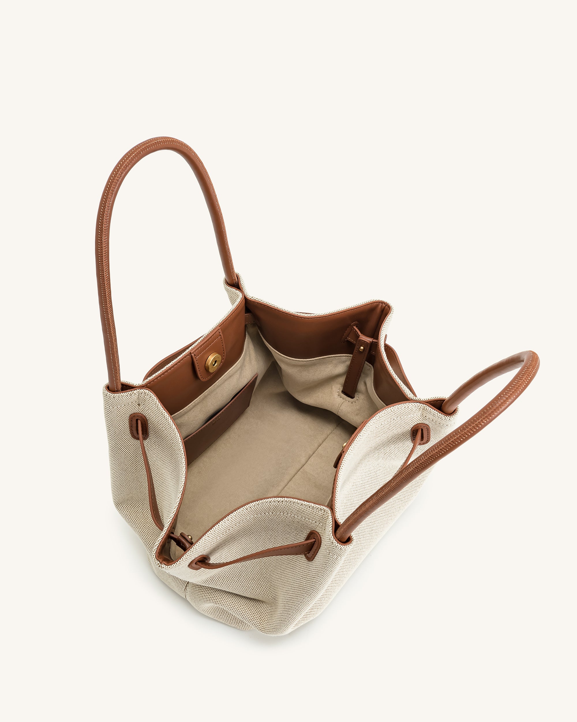 Jw Pei Hana Medium Tote Bag Brown Canvas