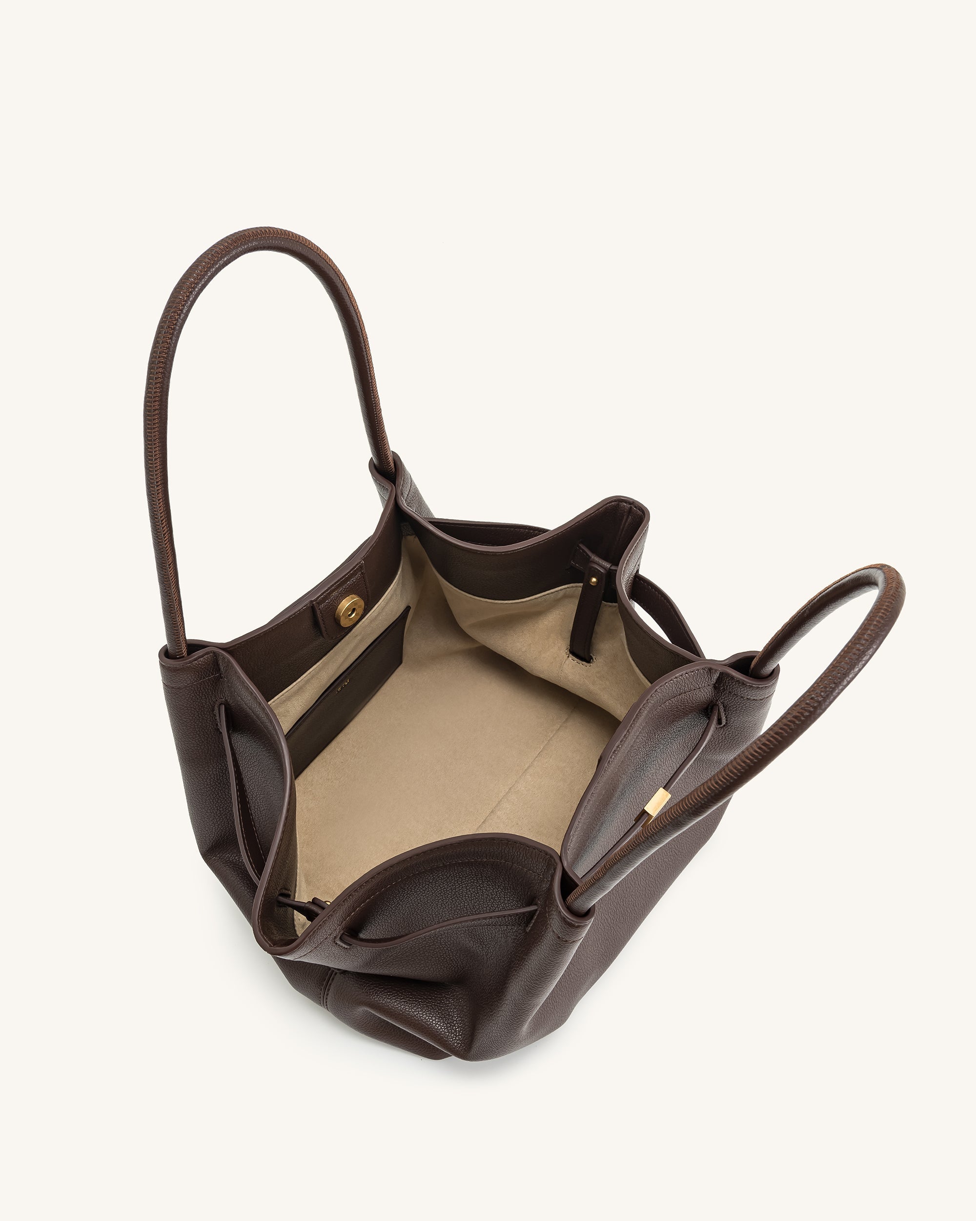 Jw Pei Hana Medium Tote Bag Dark Brown