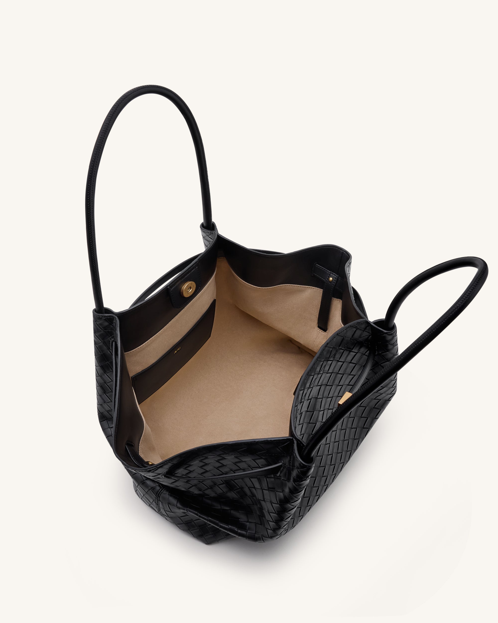 Jw Pei Hana Large Weave Texture Tote Bag Black