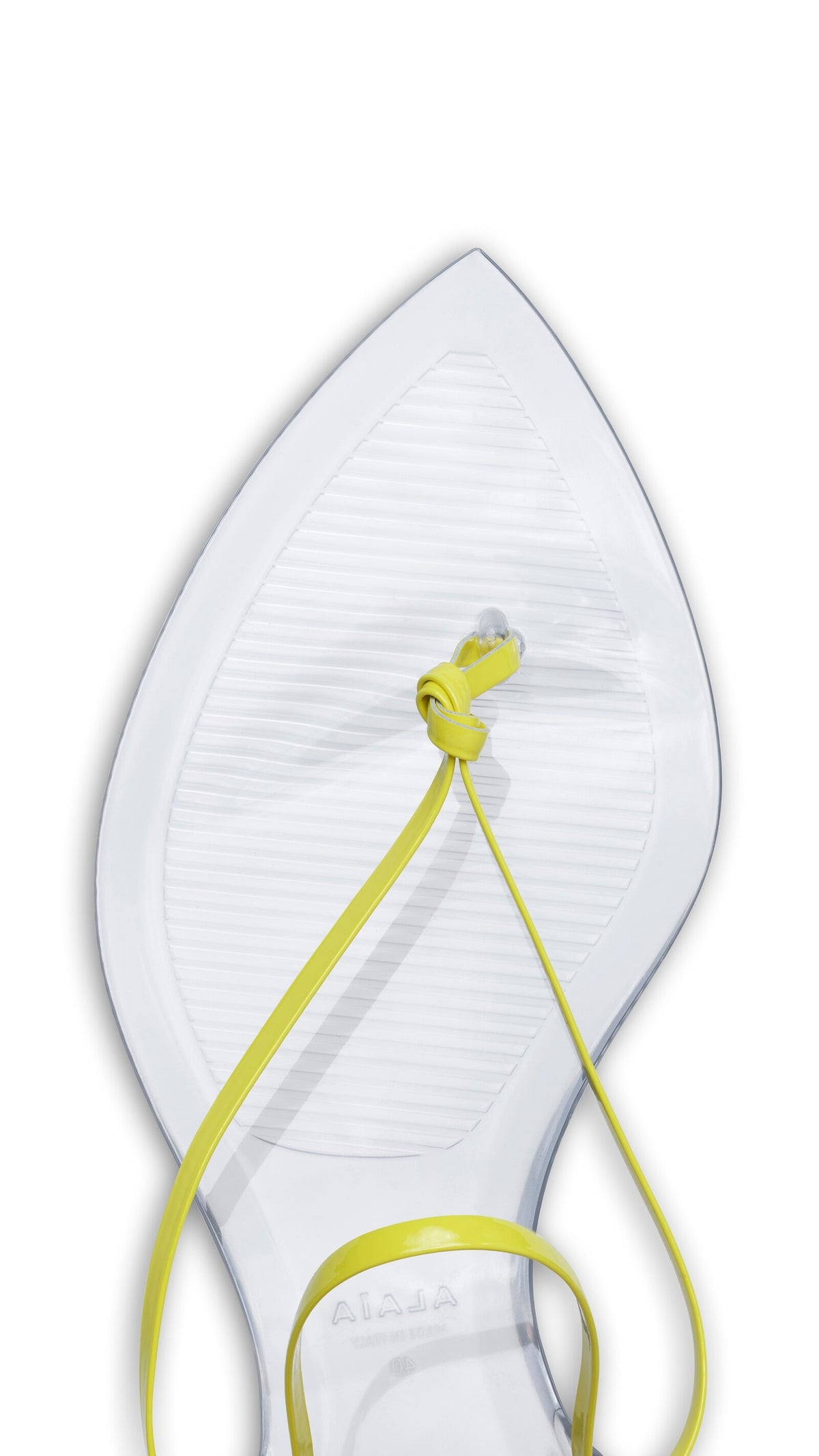Alaïa Invisible Thong In Patent Leather