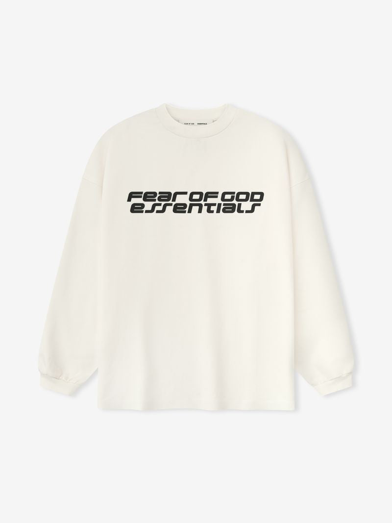 Essentials Ponte 90S Long Sleeve Tee Ivory