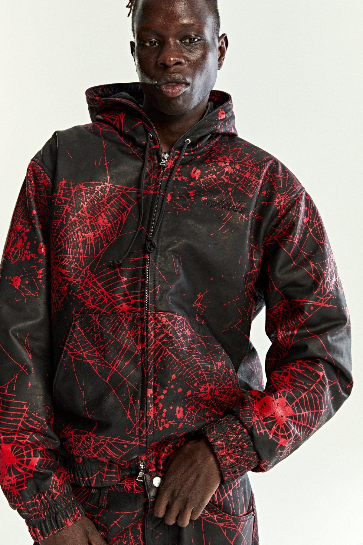 Sp5der V2 WEB Leather Jacket