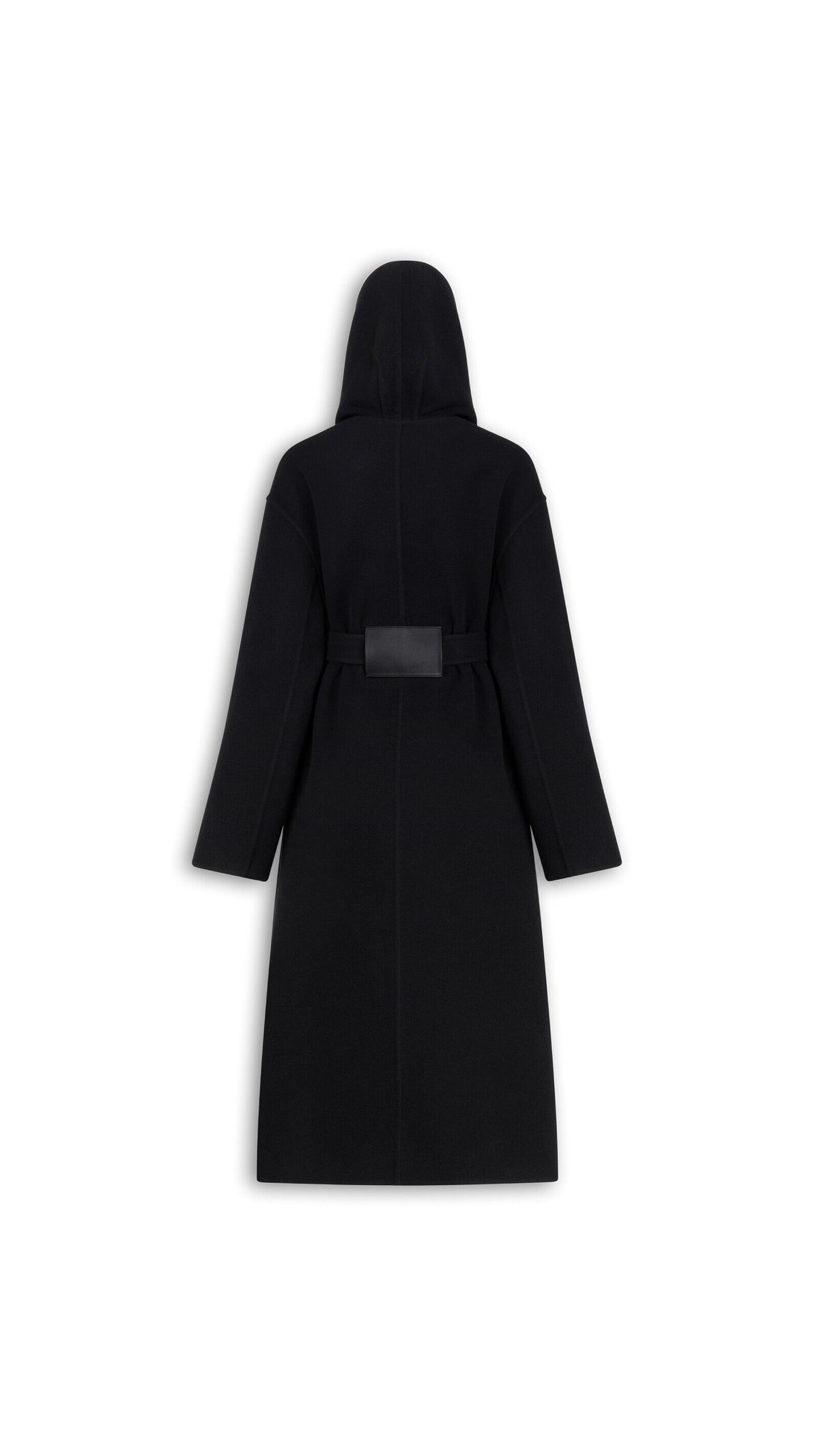 Alaïa Hood Wrap Wool Coat