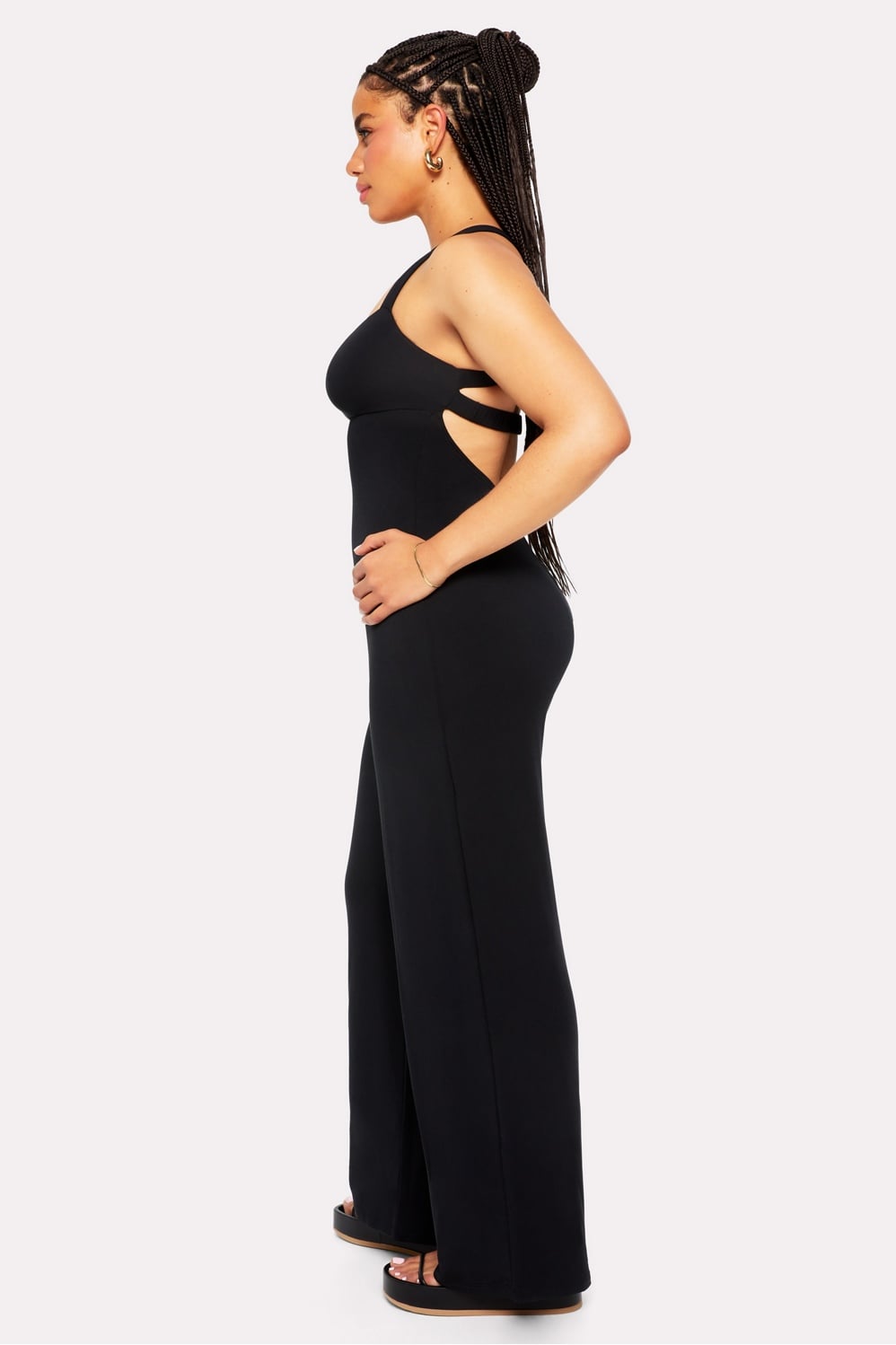 Fabletics Smooth As Hell Criss Cross Back Jumpsuit