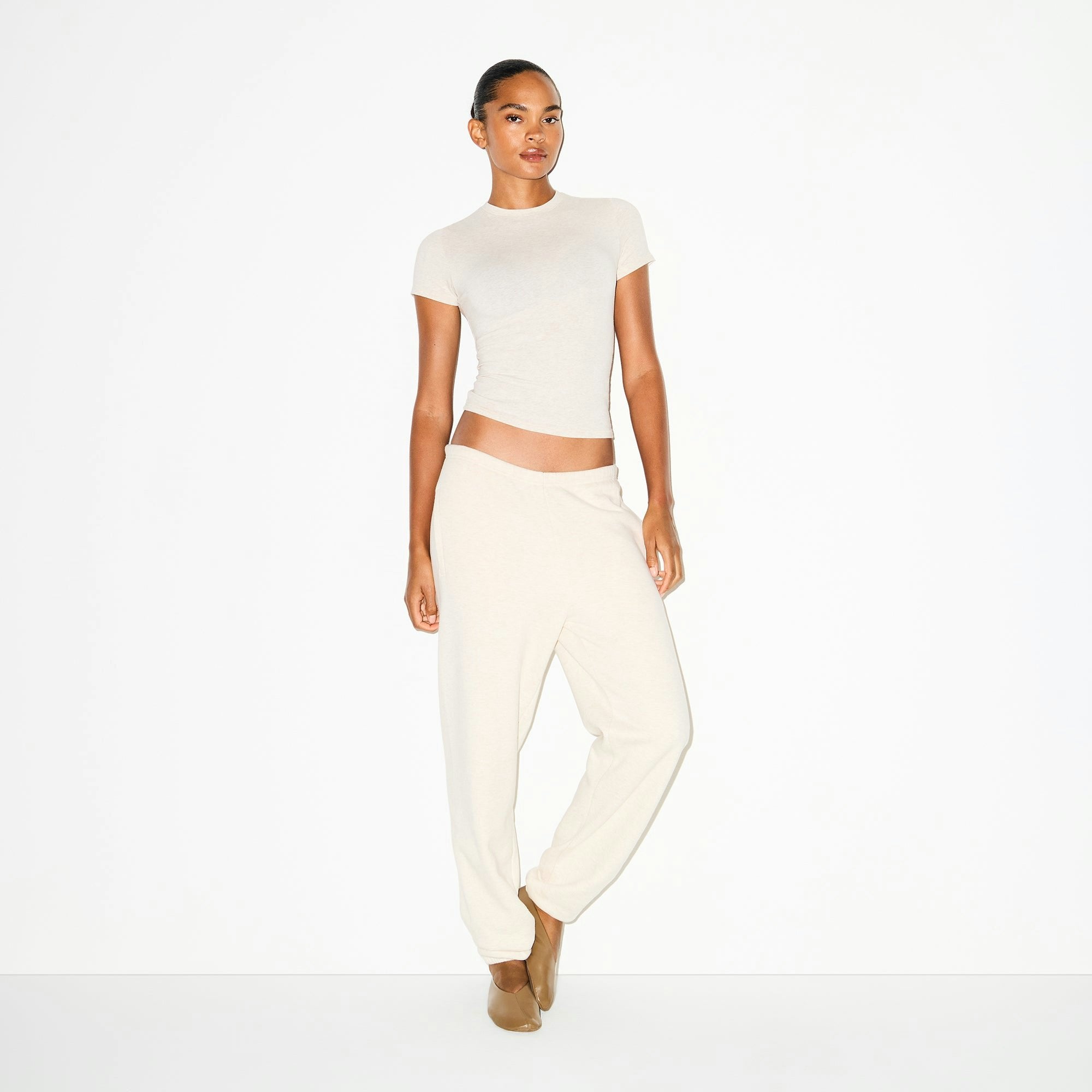 Skims Cotton Fleece Classic Jogger Oatmeal Heather