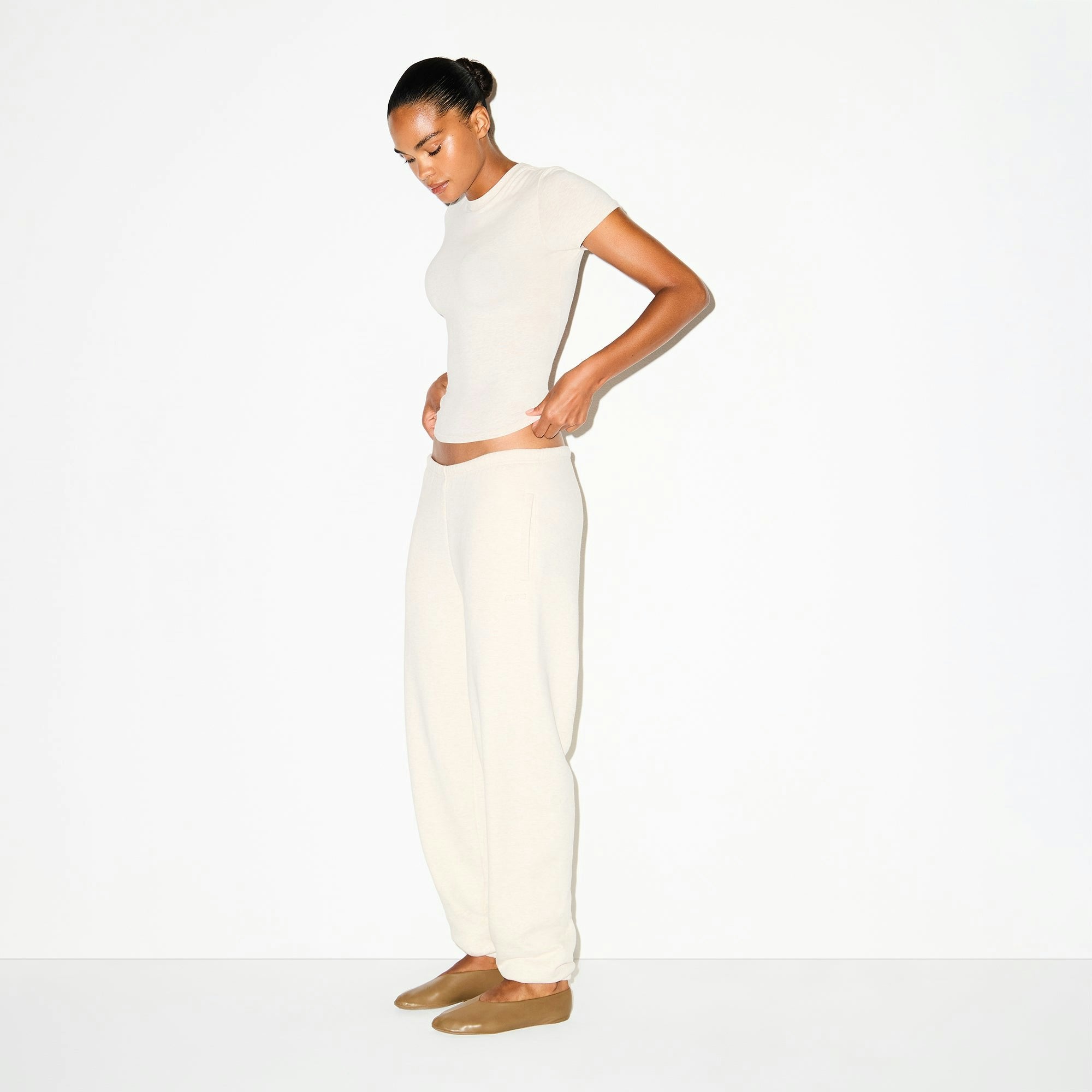 Skims Cotton Fleece Classic Jogger Oatmeal Heather