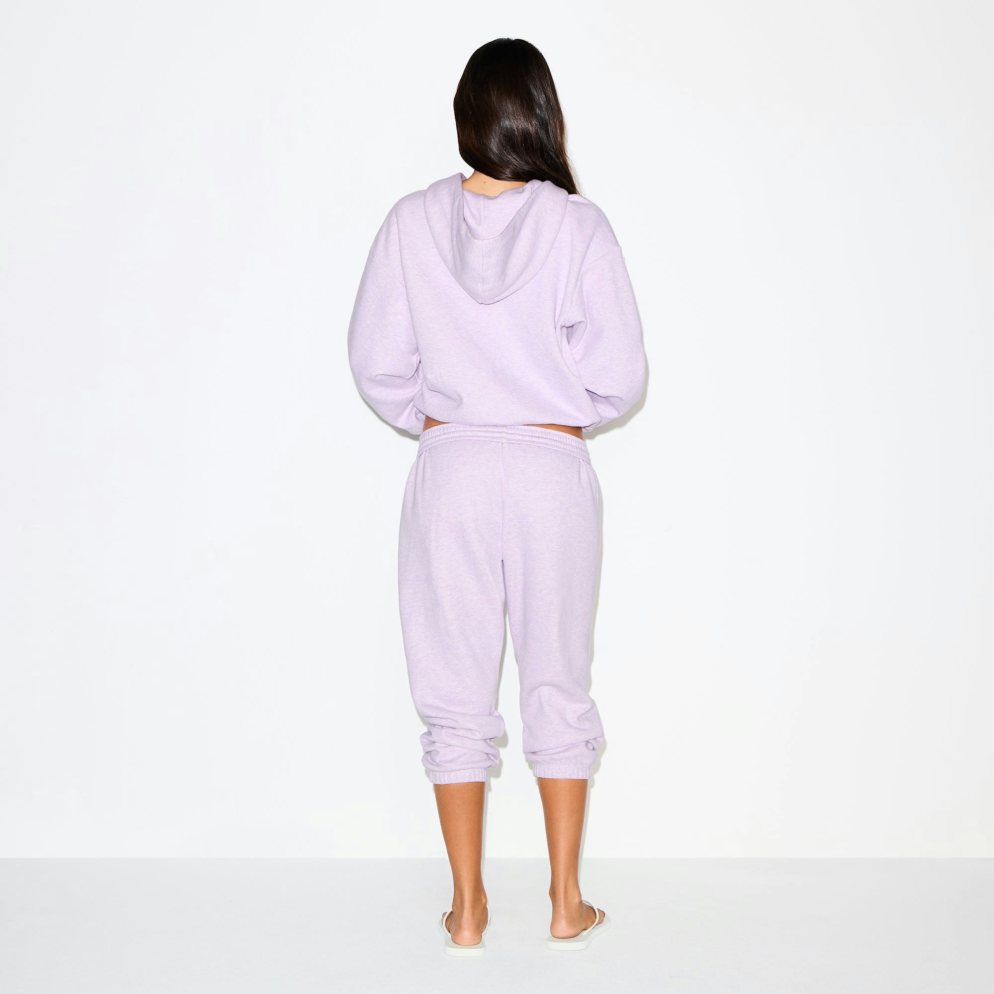 Skims Cotton Fleece Low Rise Capri Jogger Purple Heather