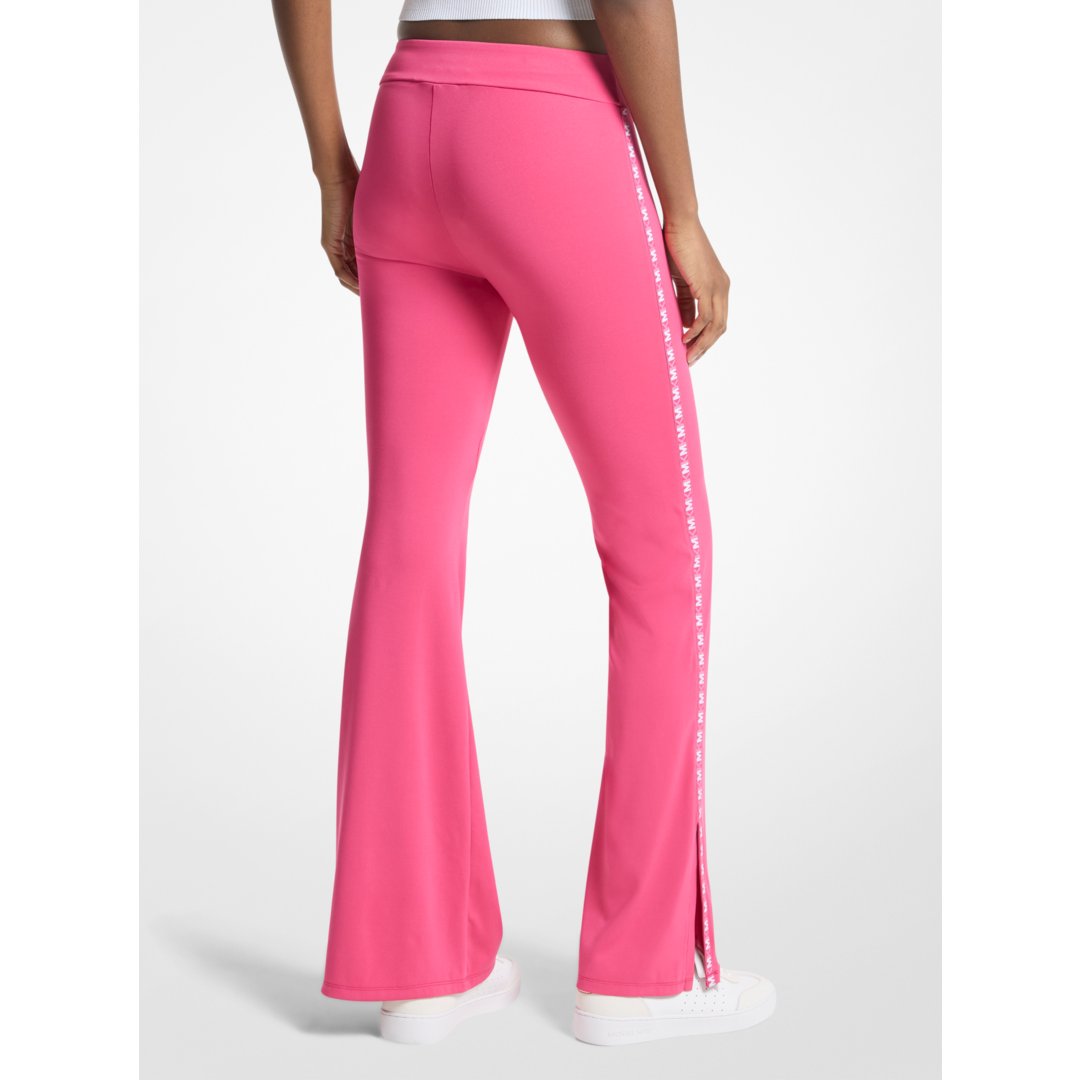 Michael Kors Logo Tape Flared Leggings HIBISCUS