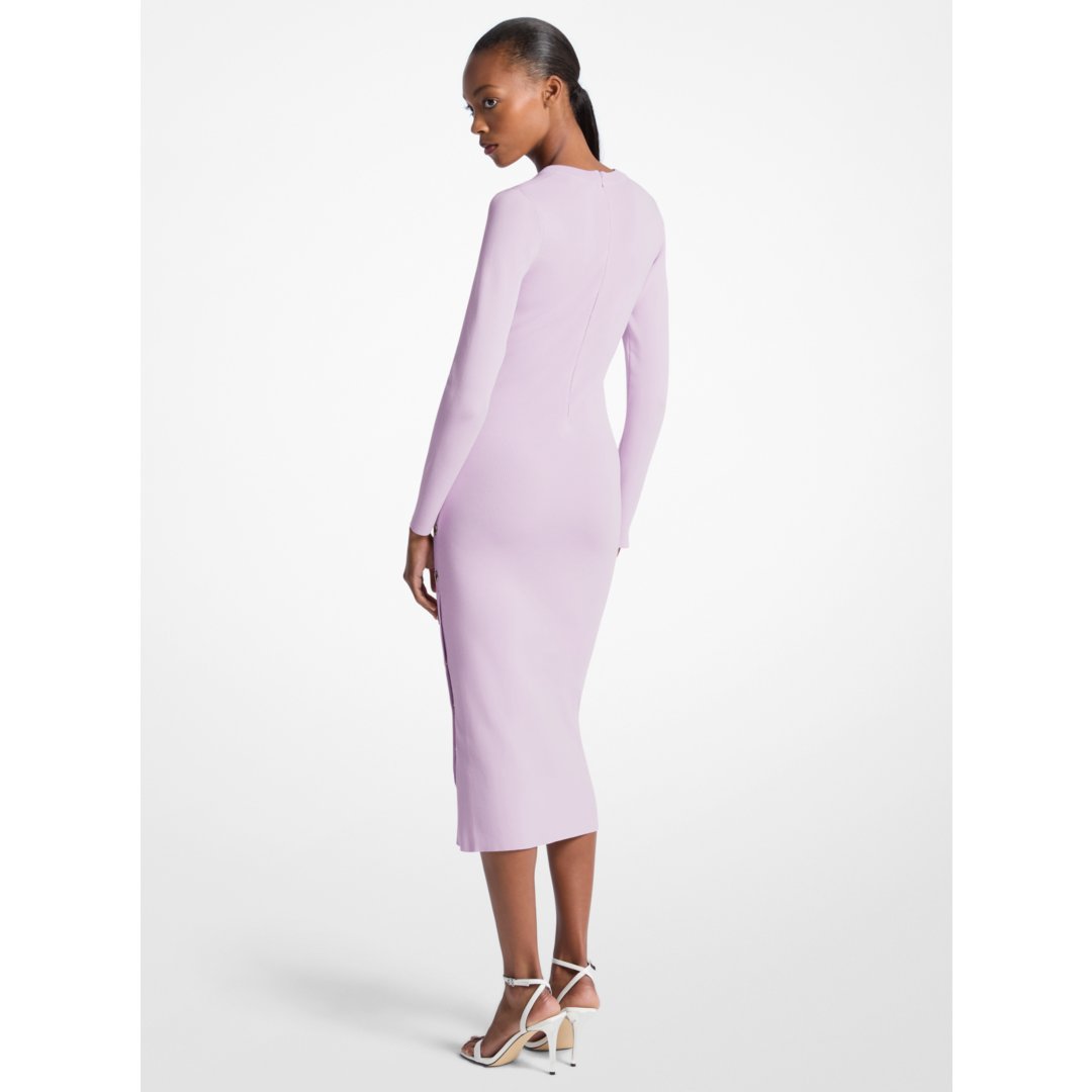 Michael Kors Viscose Blend Snap Dress QUARTZ