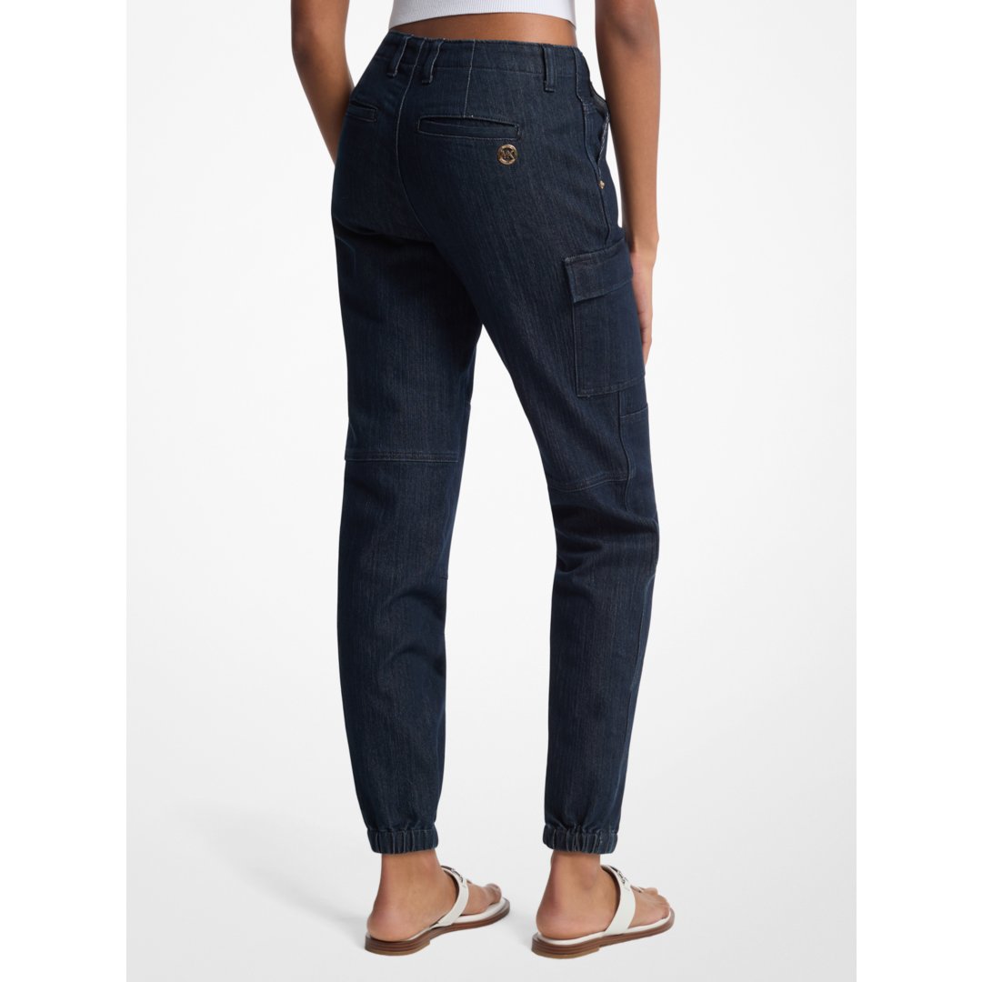 Michael Kors Washed Stretch Denim Cargo Jeans RINSE