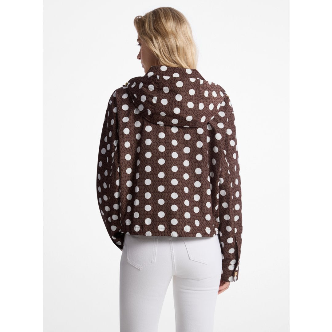 Michael Kors Polka Dot Signature Logo Cir Jacket CHOCOLATE