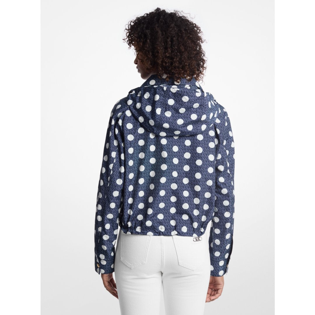 Michael Kors Polka Dot Signature Logo Cir Jacket MIDNIGHTBLUE