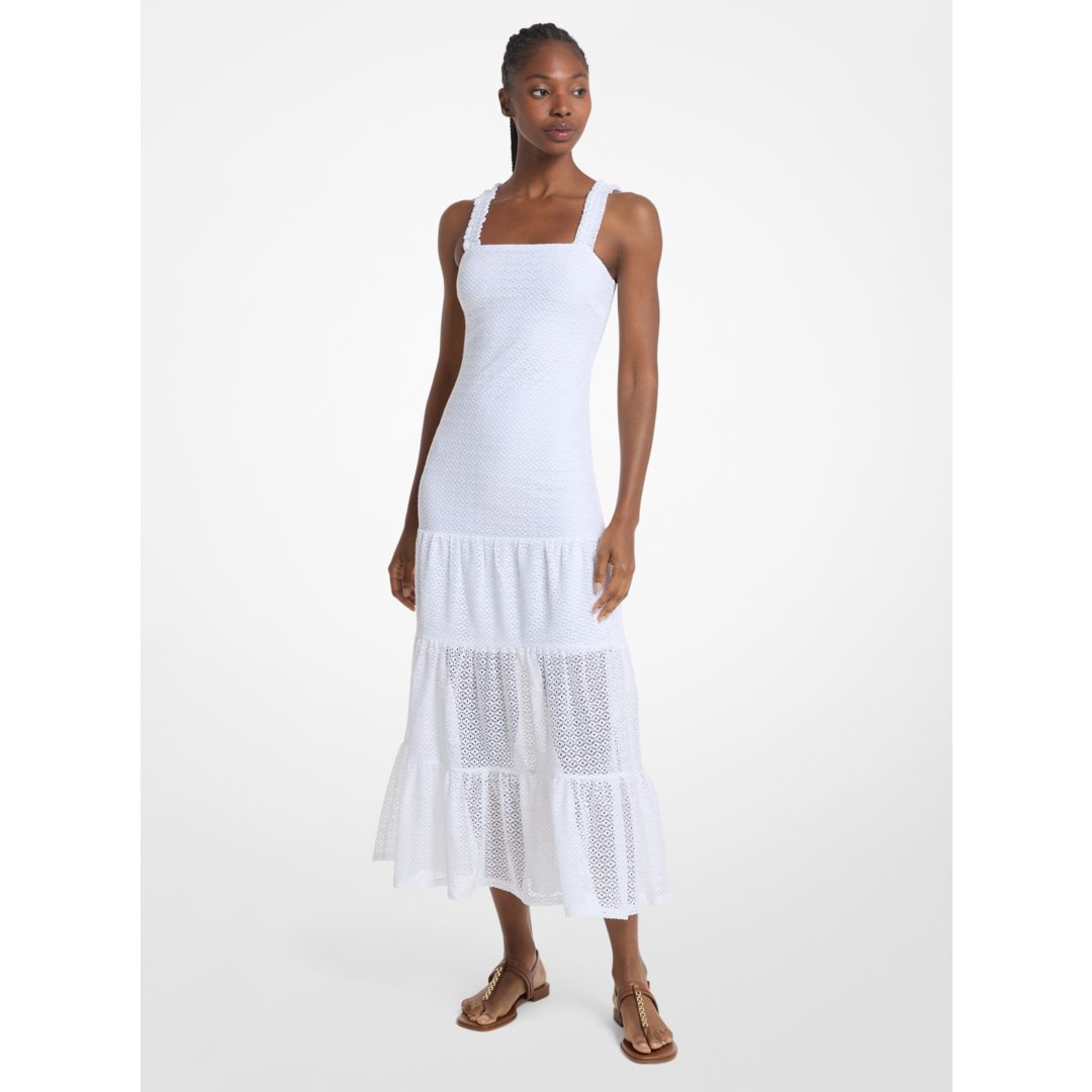 Michael Kors Lace Tiered Dress WHITE – Kicks Machine