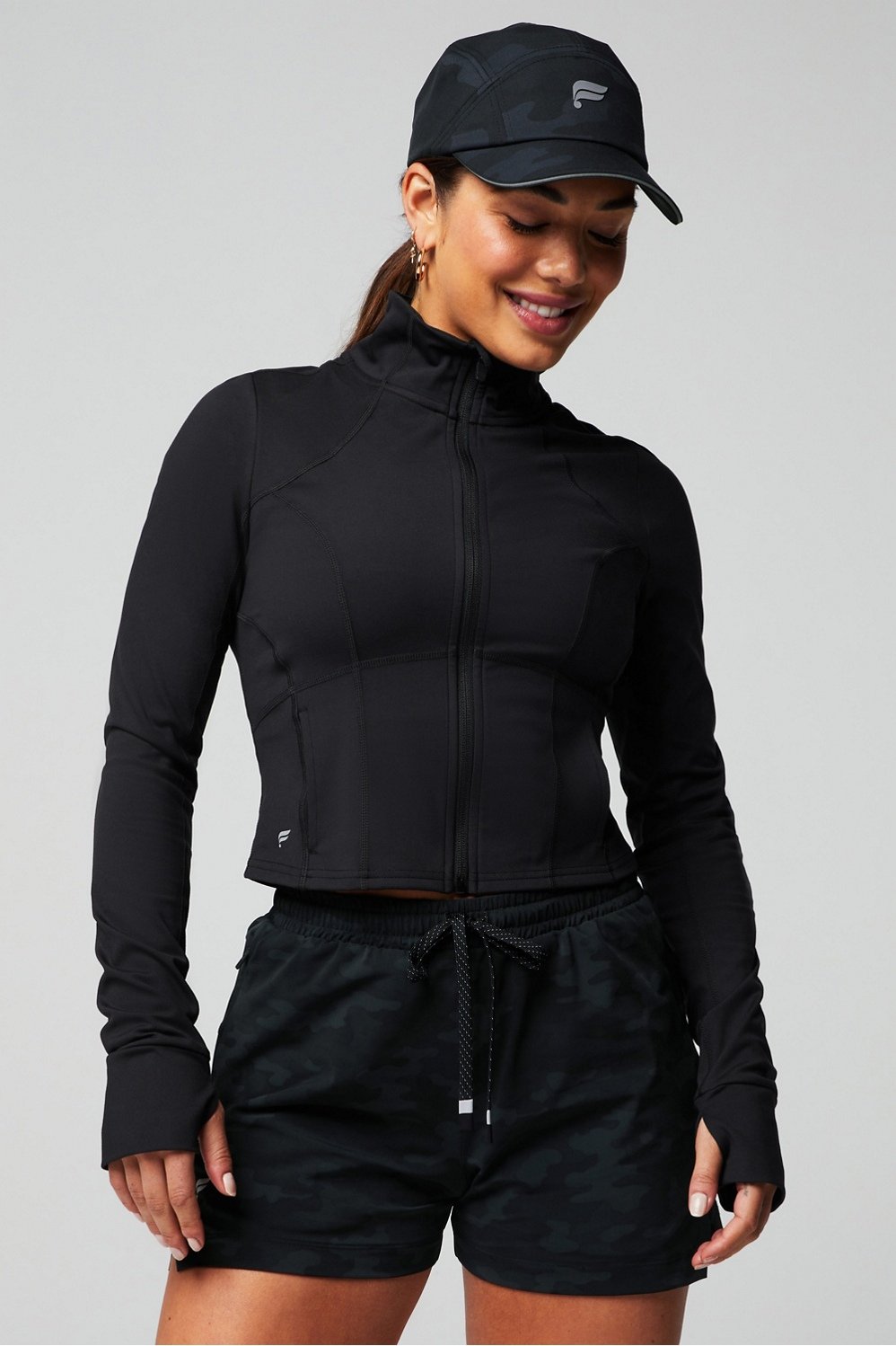 Fabletics Perfect Storm Cropped Train Jacket