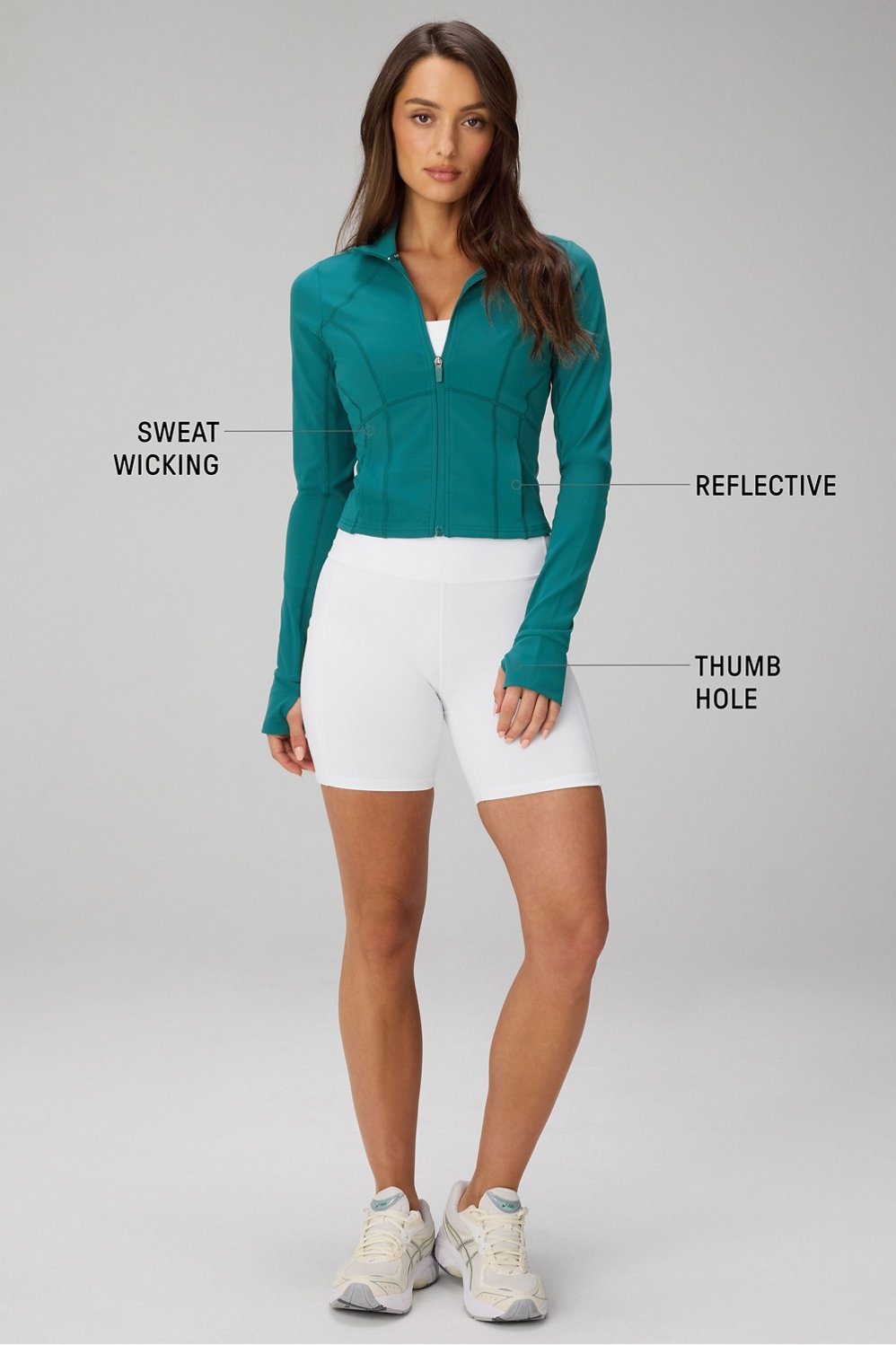 Fabletics Perfect Storm Cropped Train Jacket