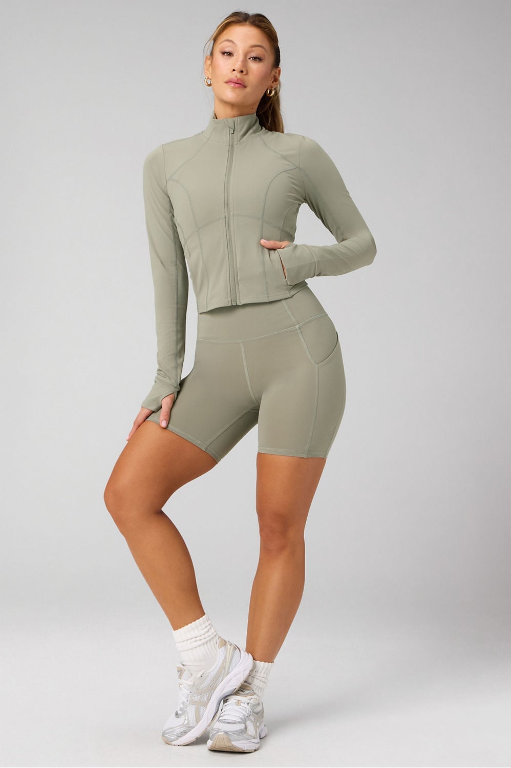 Fabletics Perfect Storm Cropped Train Jacket
