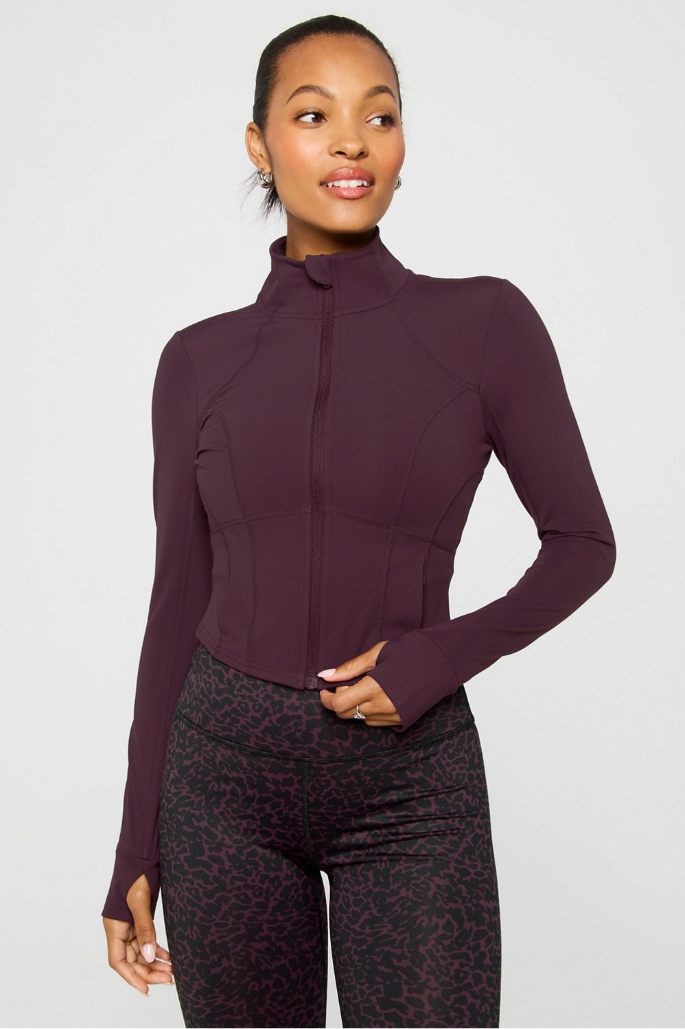 Fabletics Perfect Storm Cropped Train Jacket