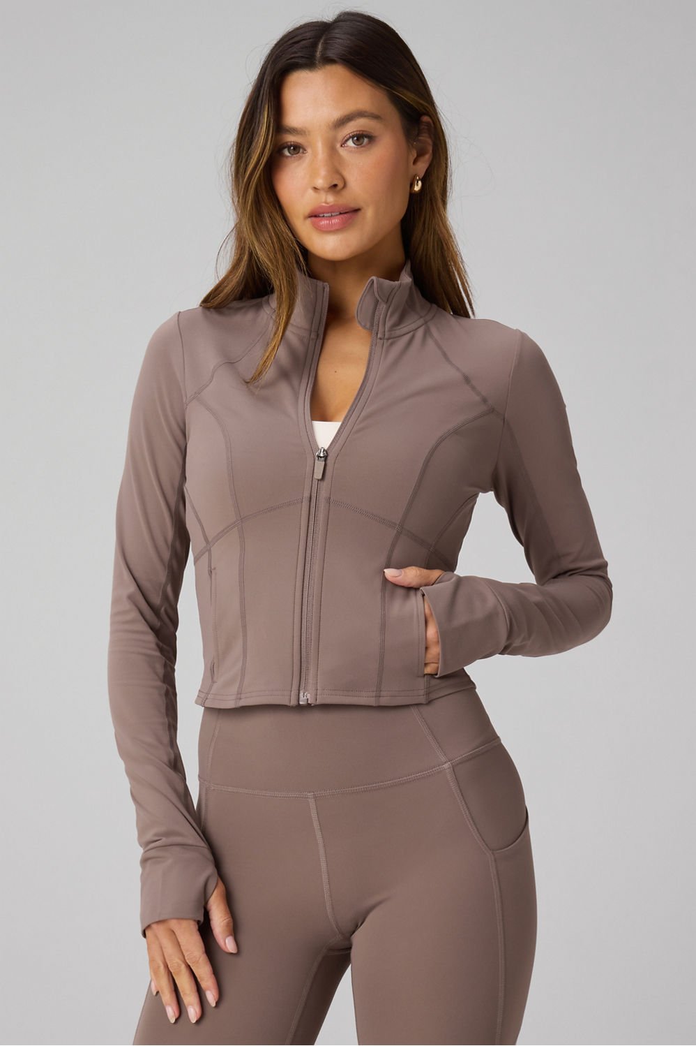 Fabletics Perfect Storm Cropped Train Jacket
