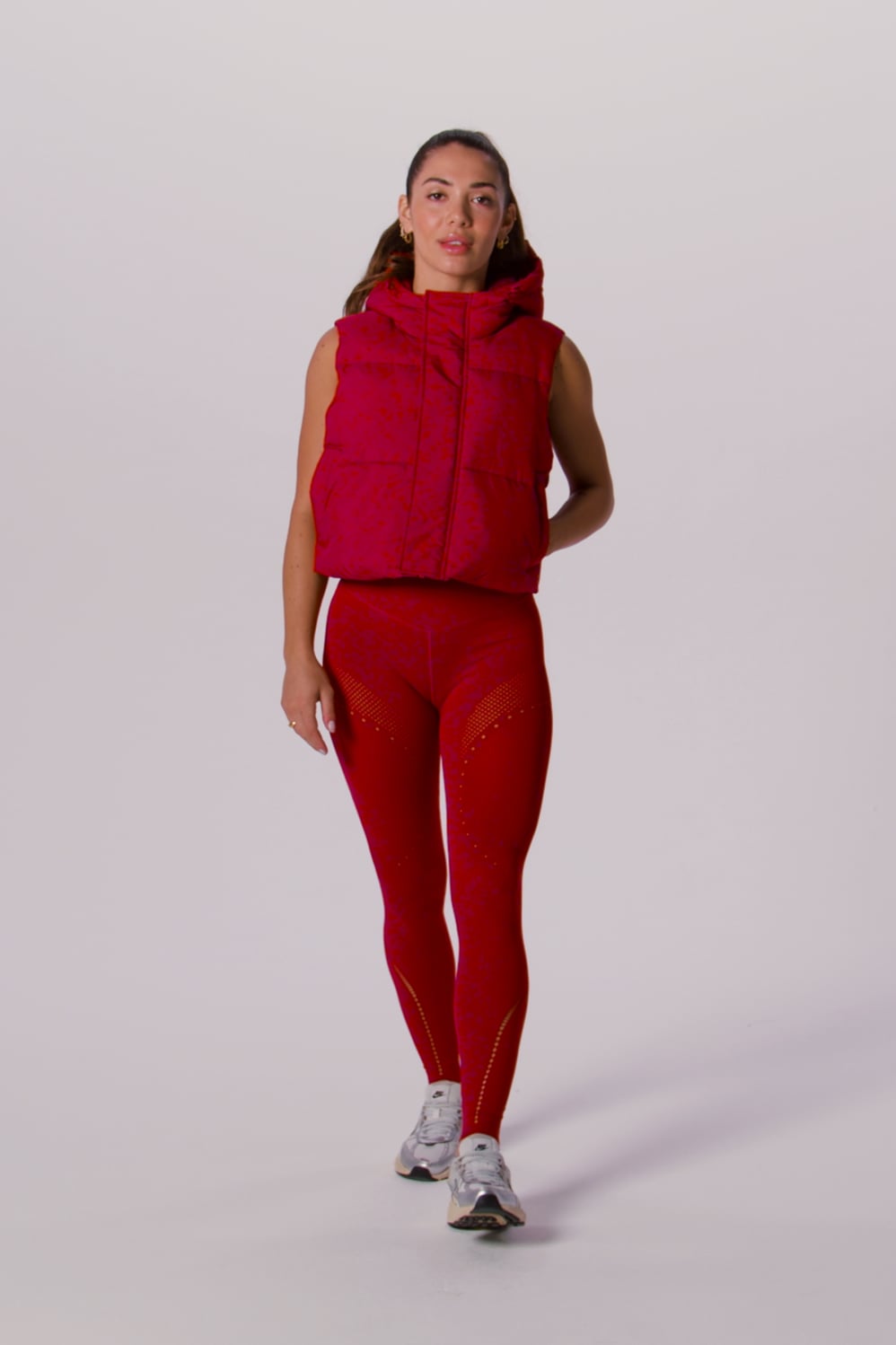 Fabletics Essential Cropped Hooded Puffer Vest