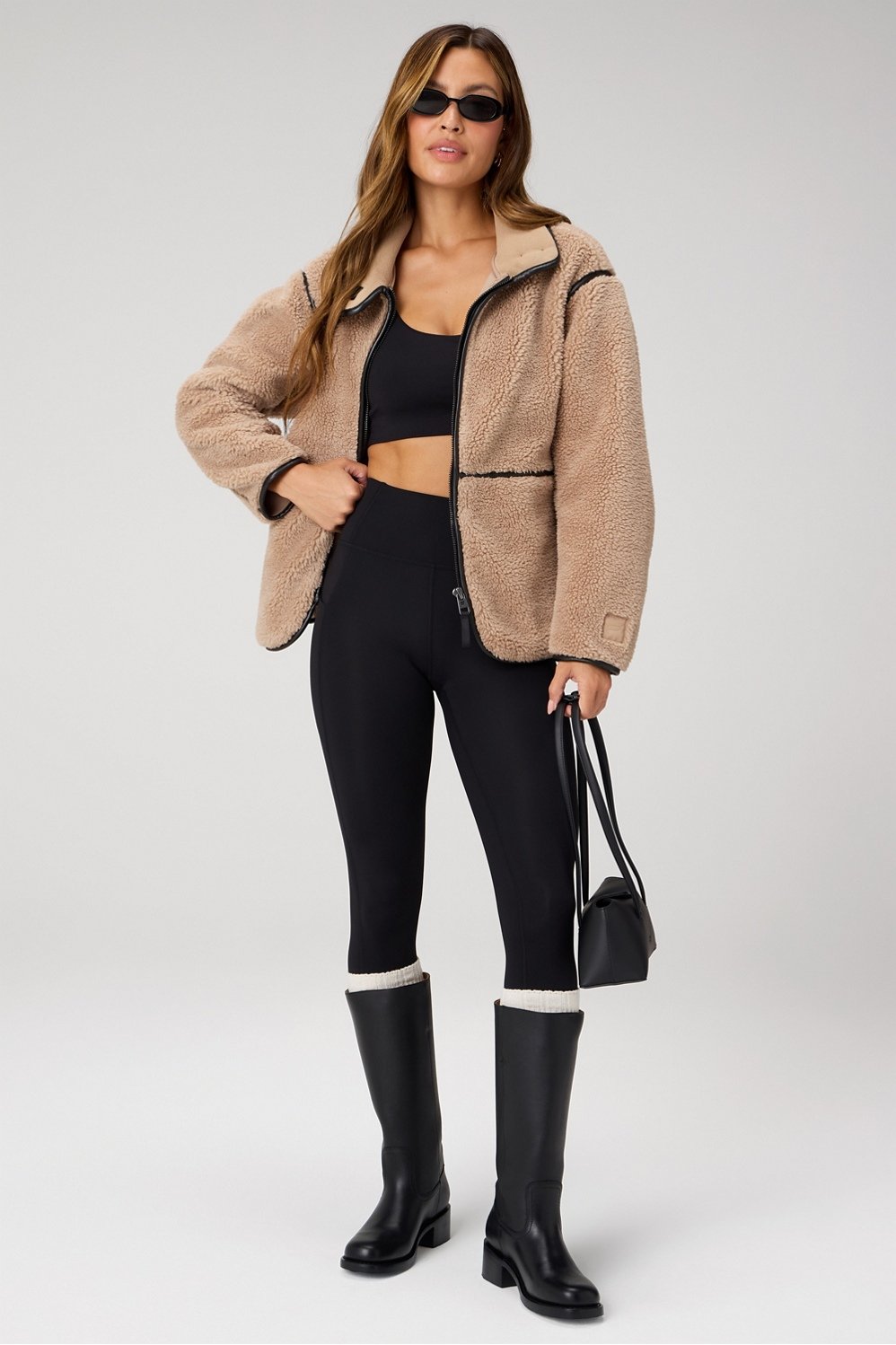 Fabletics Teddy Mid-Length Jacket