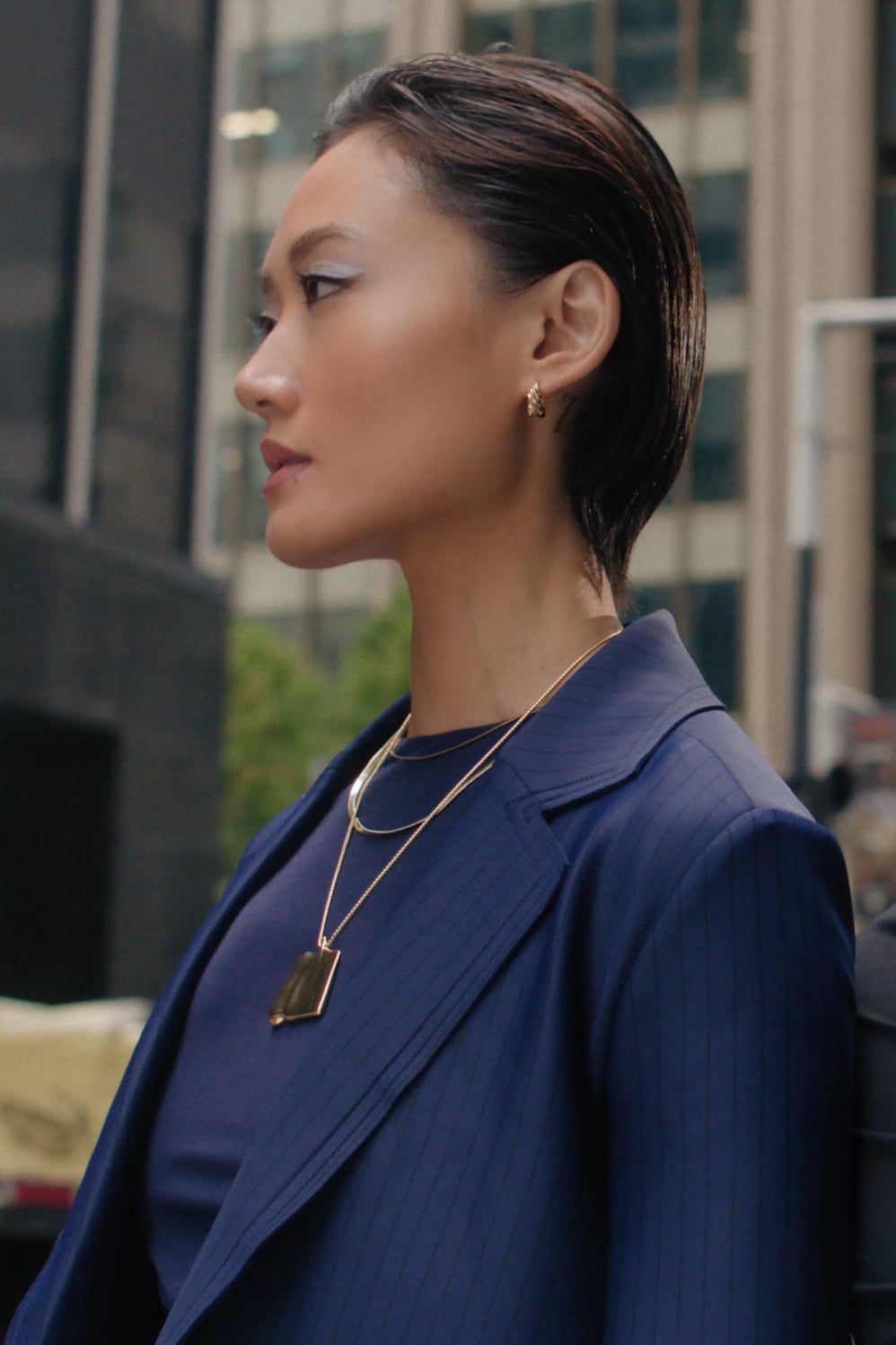 Fabletics Pinstripe Cropped Blazer