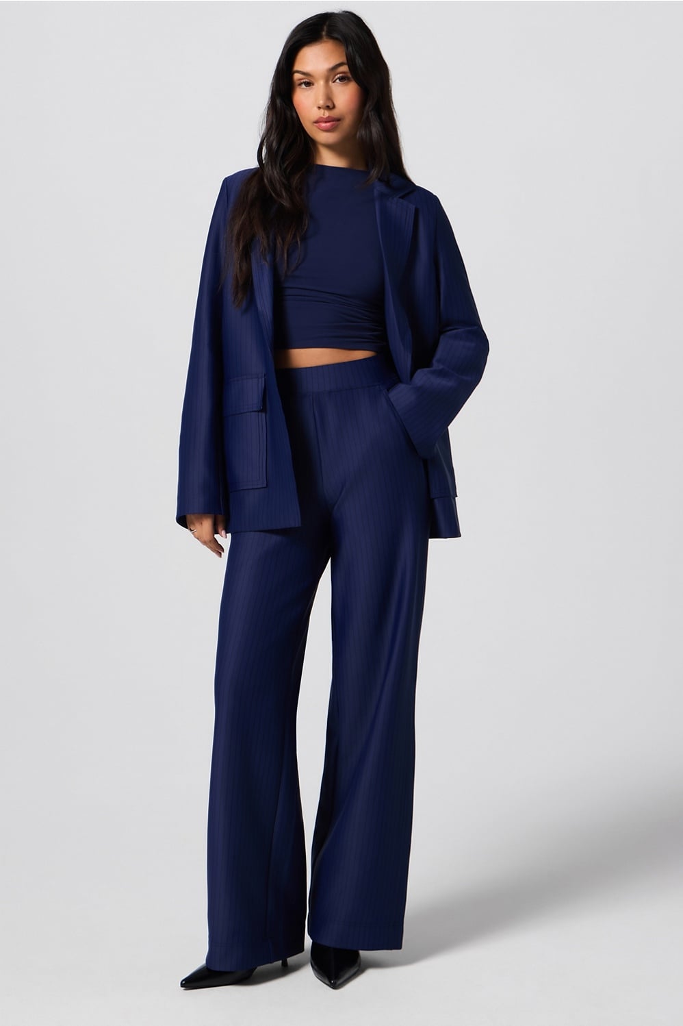 Fabletics Pinstripe Oversized Blazer