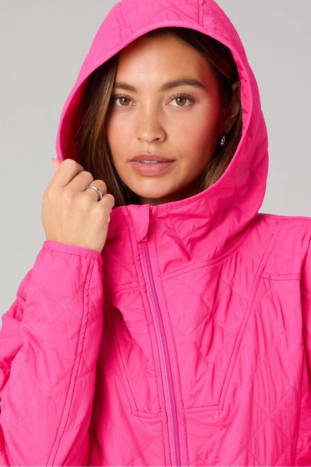 Fabletics Daydreamer+ Hooded Quilted Jacket