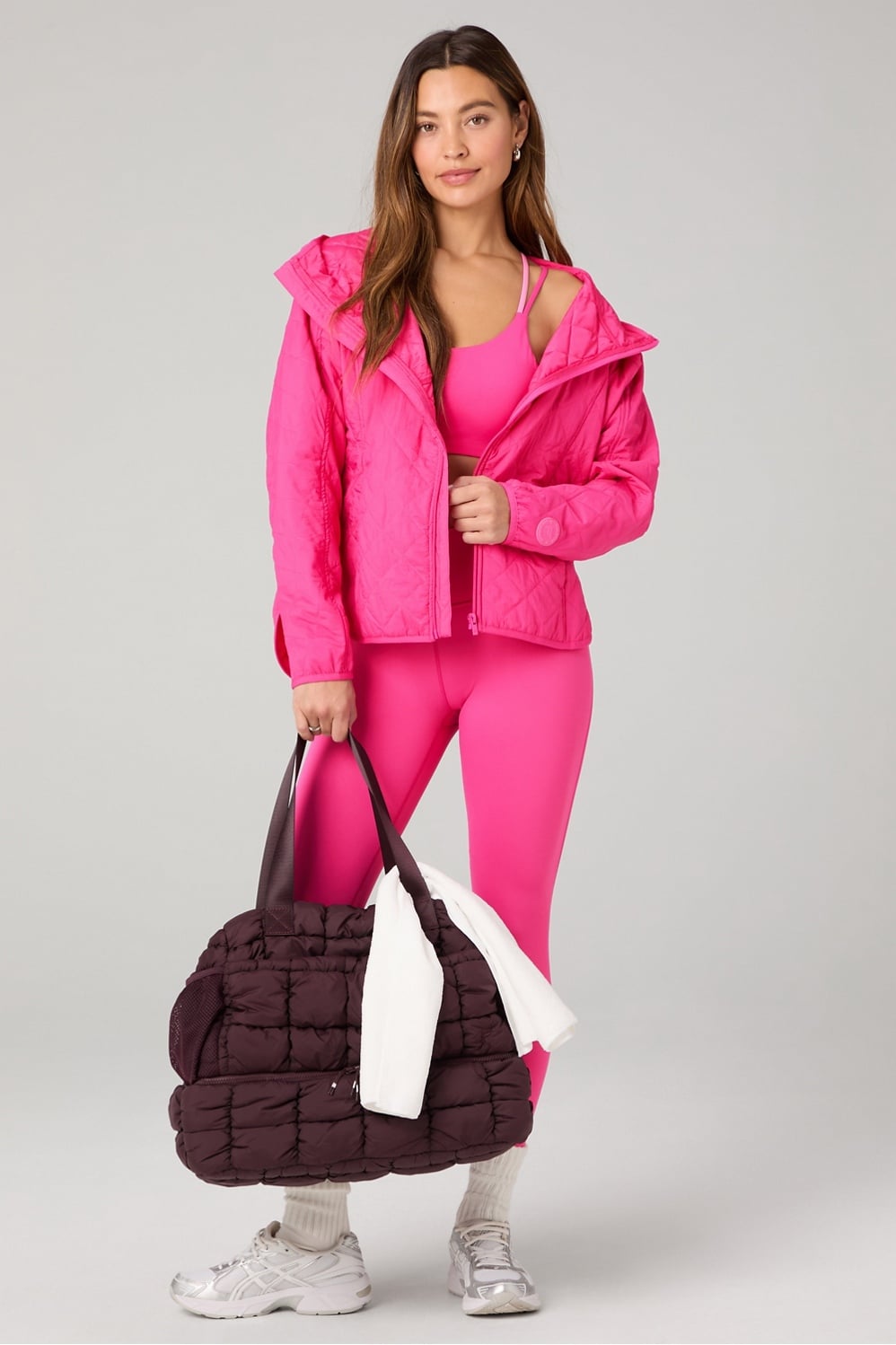 Fabletics Daydreamer+ Hooded Quilted Jacket