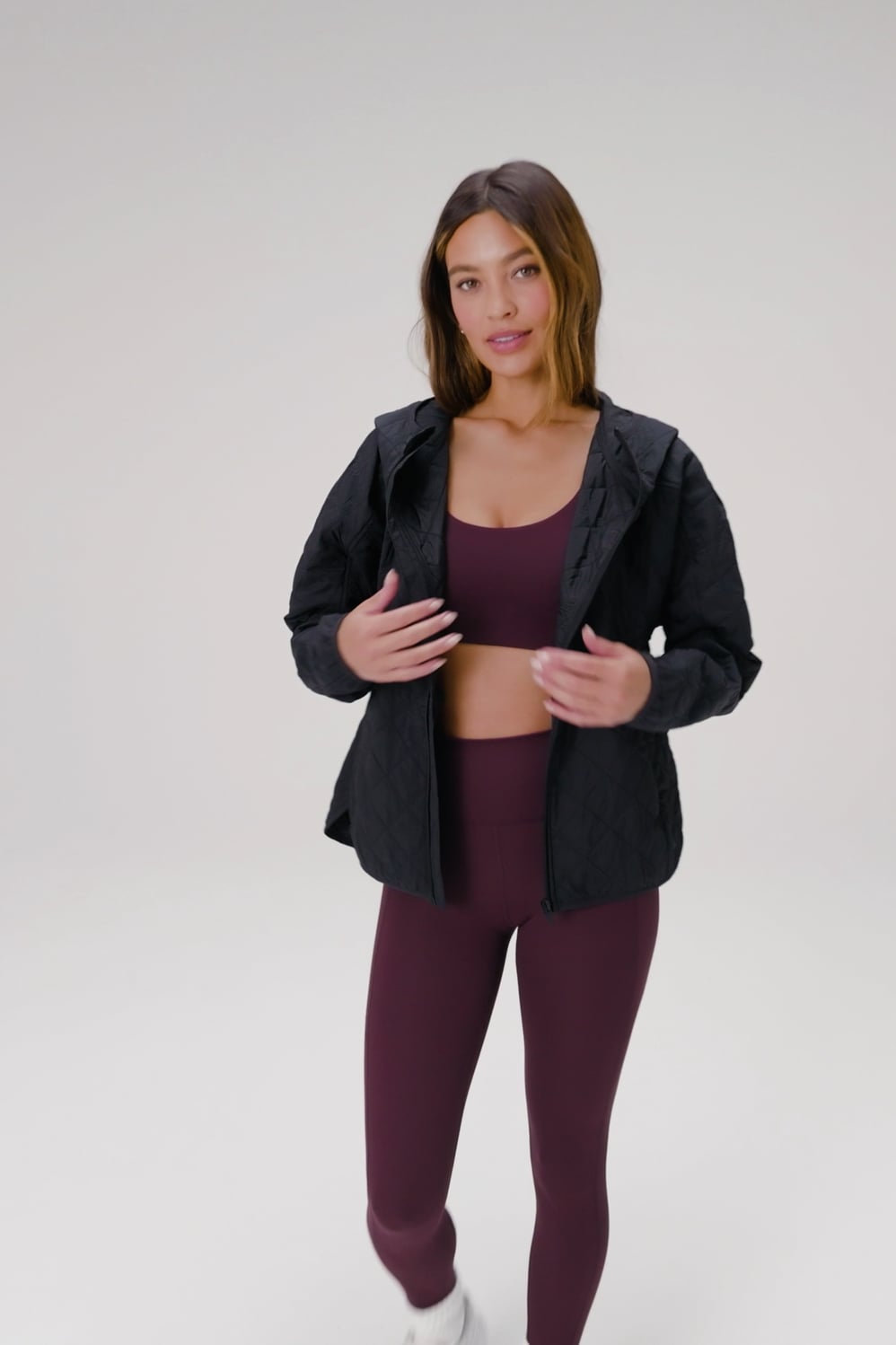 Fabletics Daydreamer+ Hooded Quilted Jacket